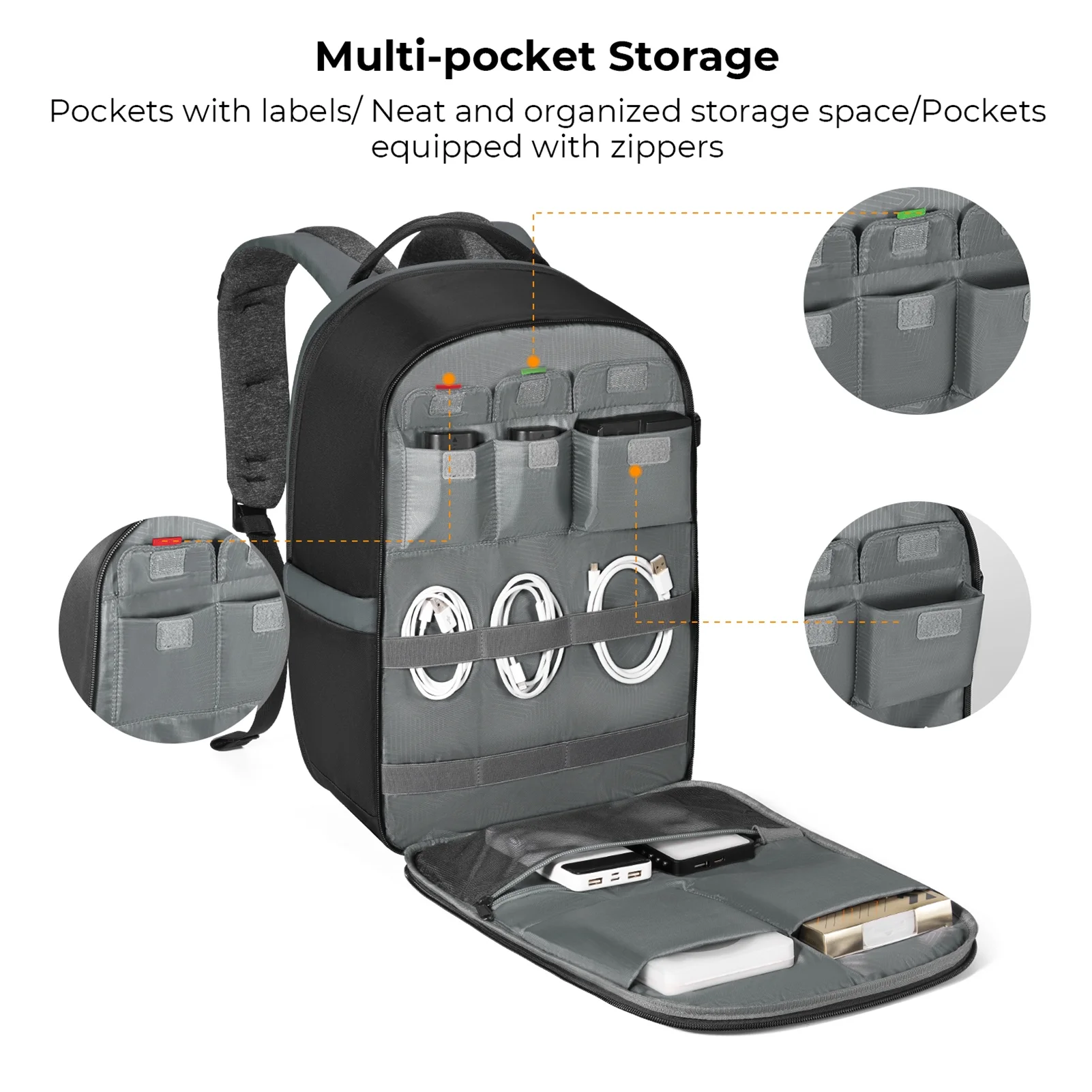 K&F CONCEPT K&F CONCEPT KF13.158 Camera Backpack with Laptop Compartment and Rainproof Cover Compatible with Various DSLR Cameras