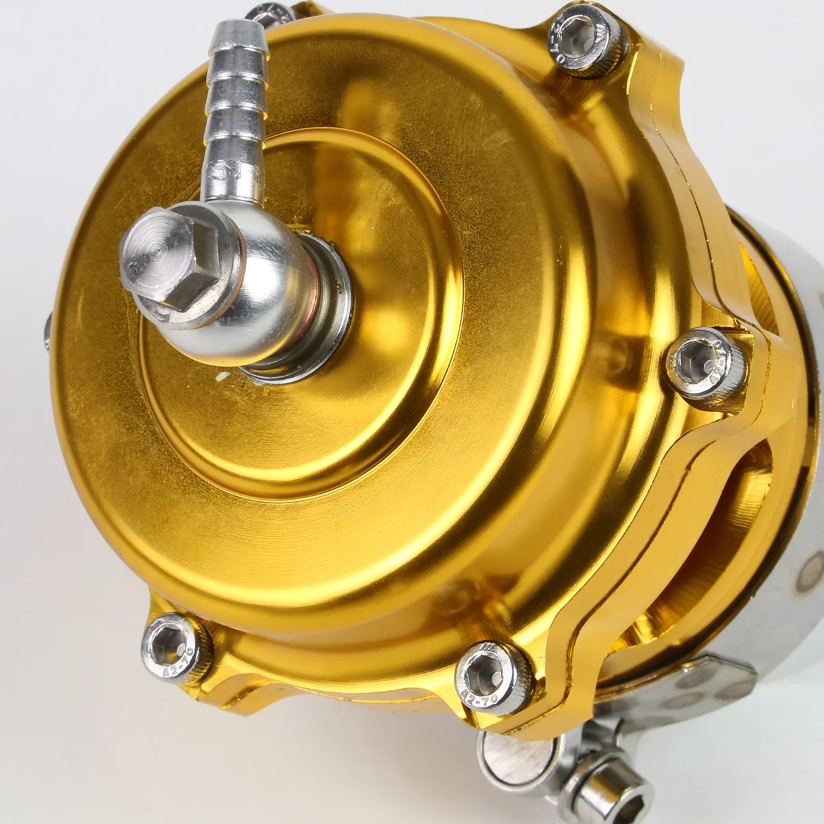 Universal Aluminum 50mm Turbo 35psi Boost Blow Off Valve+Flange+V-band Clamp (Gold)
