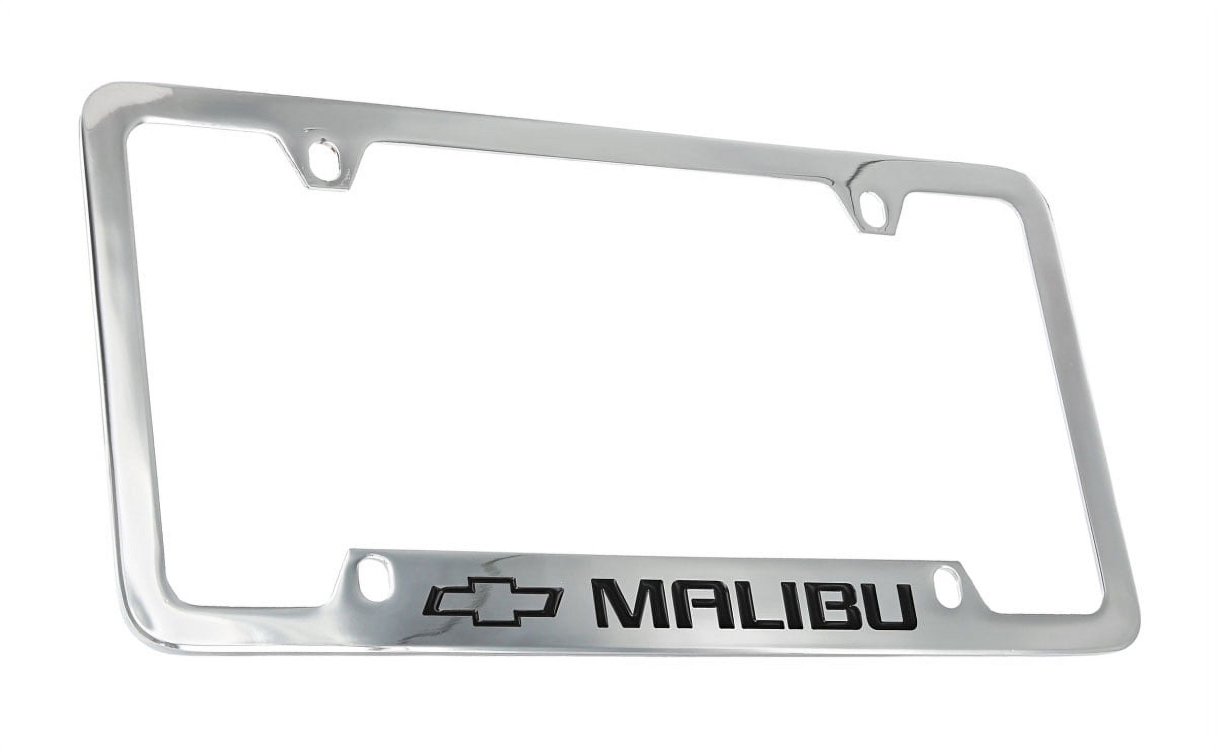 Chevrolet Malibu Chrome Plated Metal Bottom Engraved License Plate Frame Holder
