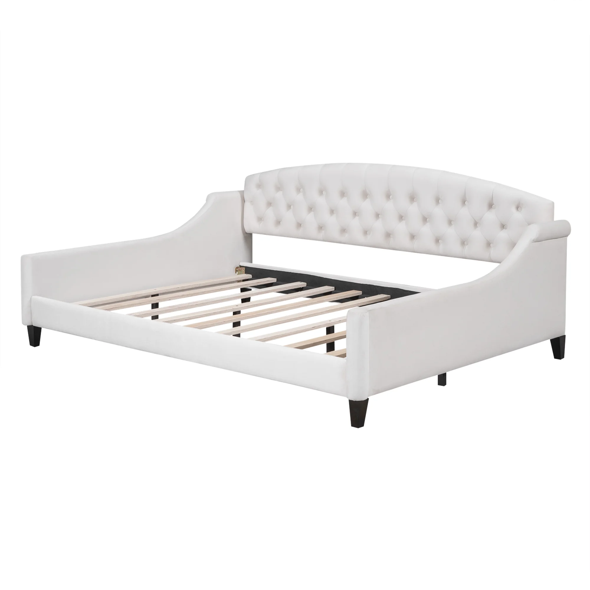 CoSoTower Modern Luxury Tufted Button Daybed, Full, Beige