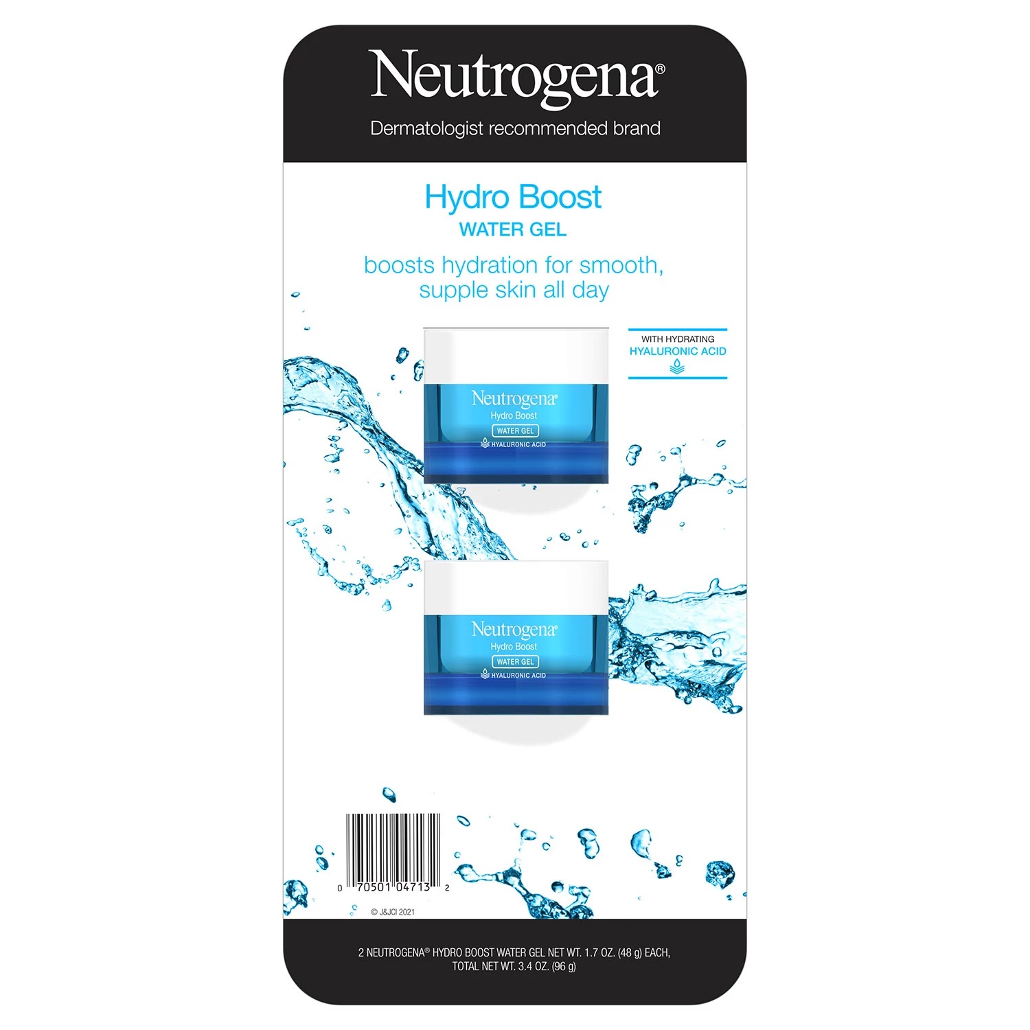 Neutrogena Hydro Boost Water Gel, 1.7 Fluid Ounce (Pack of 2)