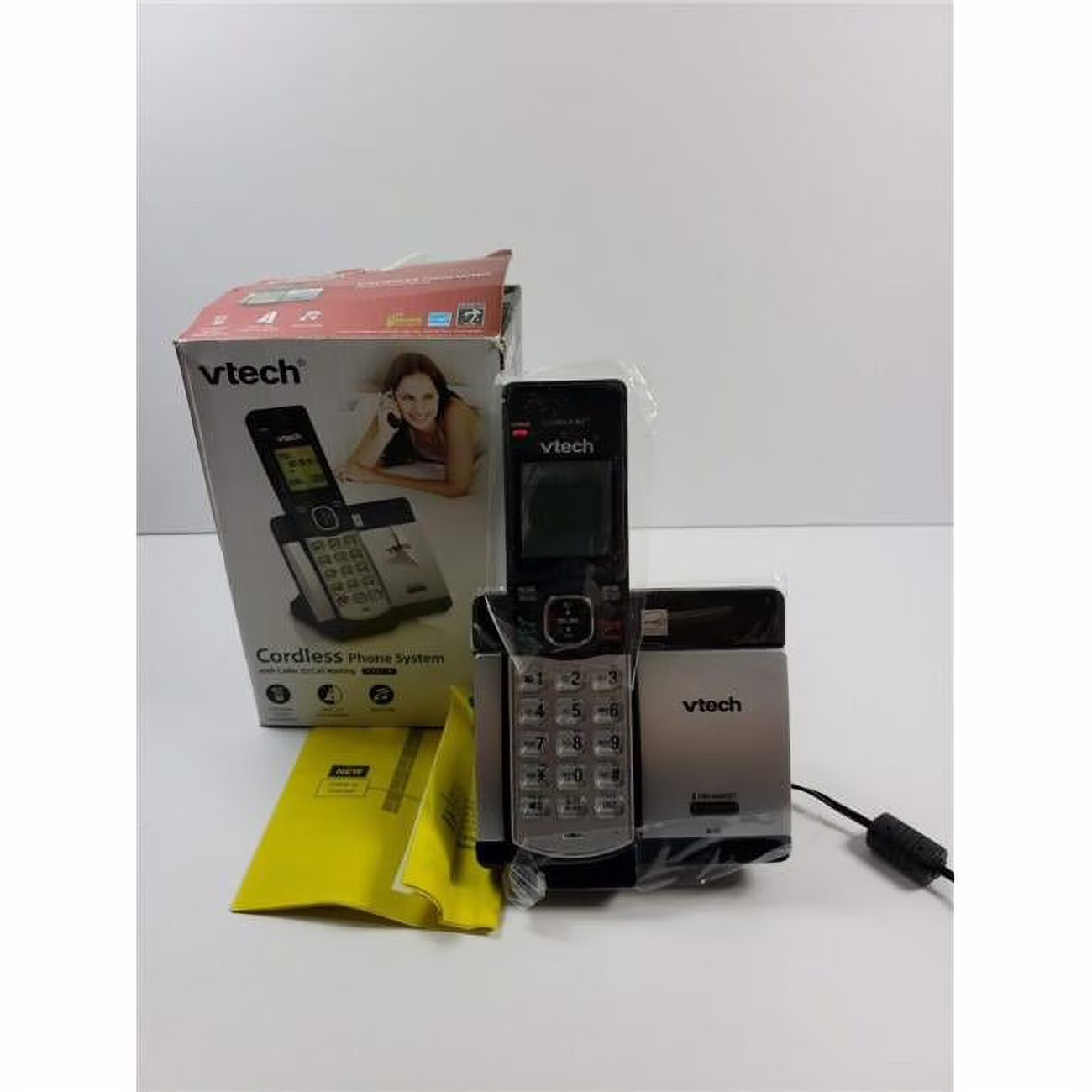 VTech  Cordless Phone with Caller ID, Silver & Black