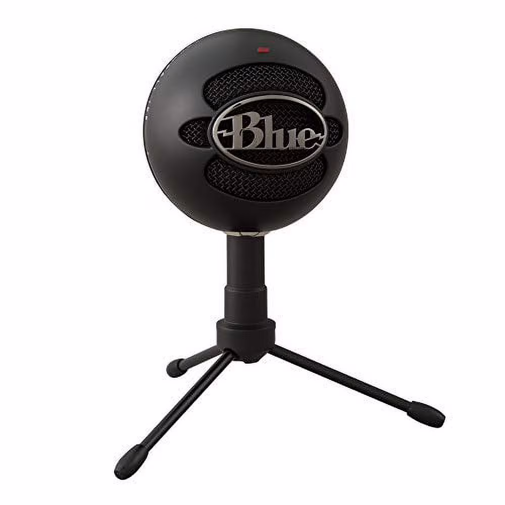 Blue Snowball iCE USB Microphone for PC, Mac, Gaming, Recording, Streaming, Podcasting, with Cardioid Condenser Mic Capsule, Adjustable Desktop Stand and USB cable, Plug 'n Play - Black
