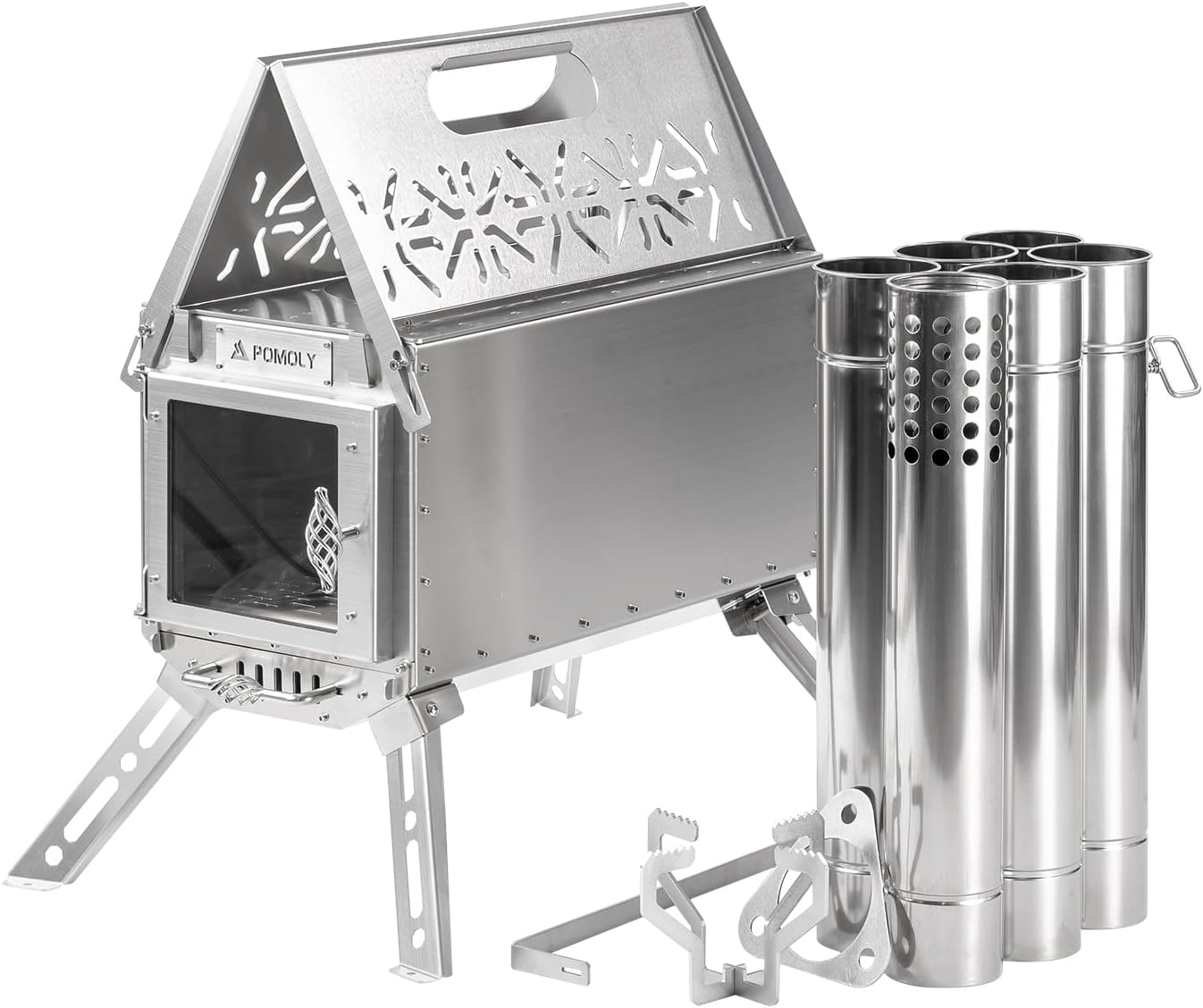 Oroqen Max Stainless Steel Stove | Portable Stove for Hot Tent Camping | ZHANHAO 2023 (Stove Pipe 7.05ft / 2.15m)