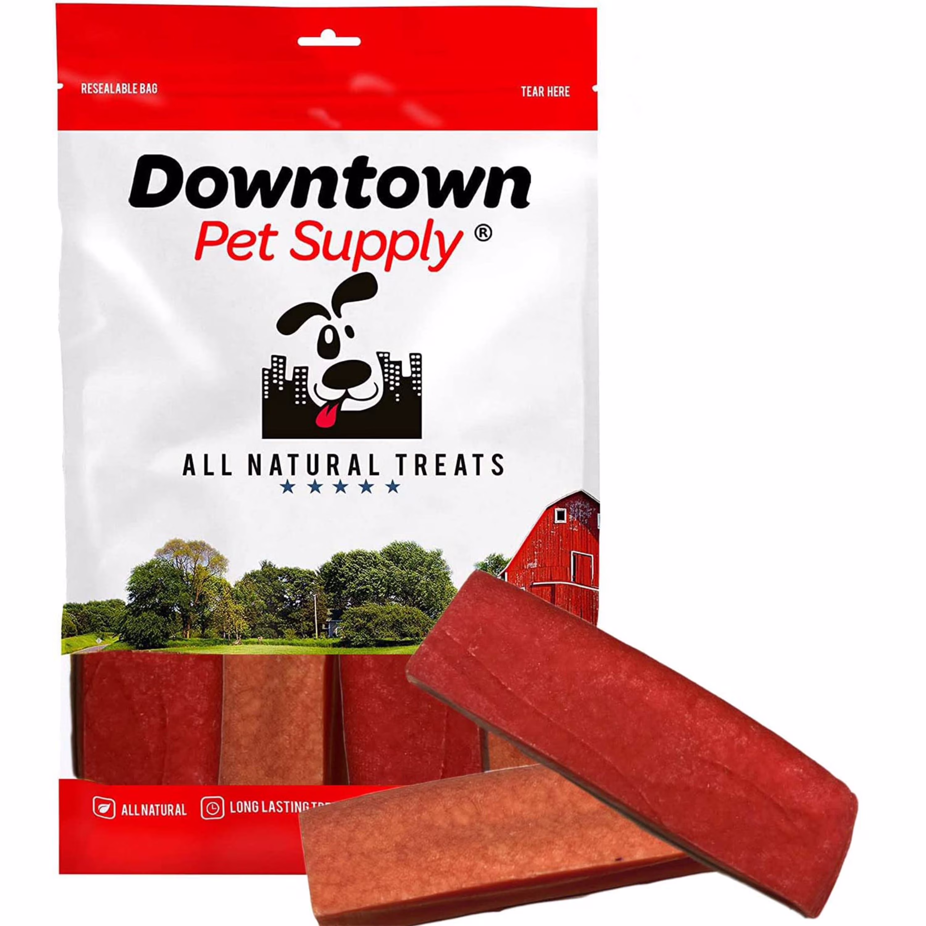 Downtown Pet Supply Himalayan Yak Chews, Dog Chew Sticks, Strawberry, 1 Lb