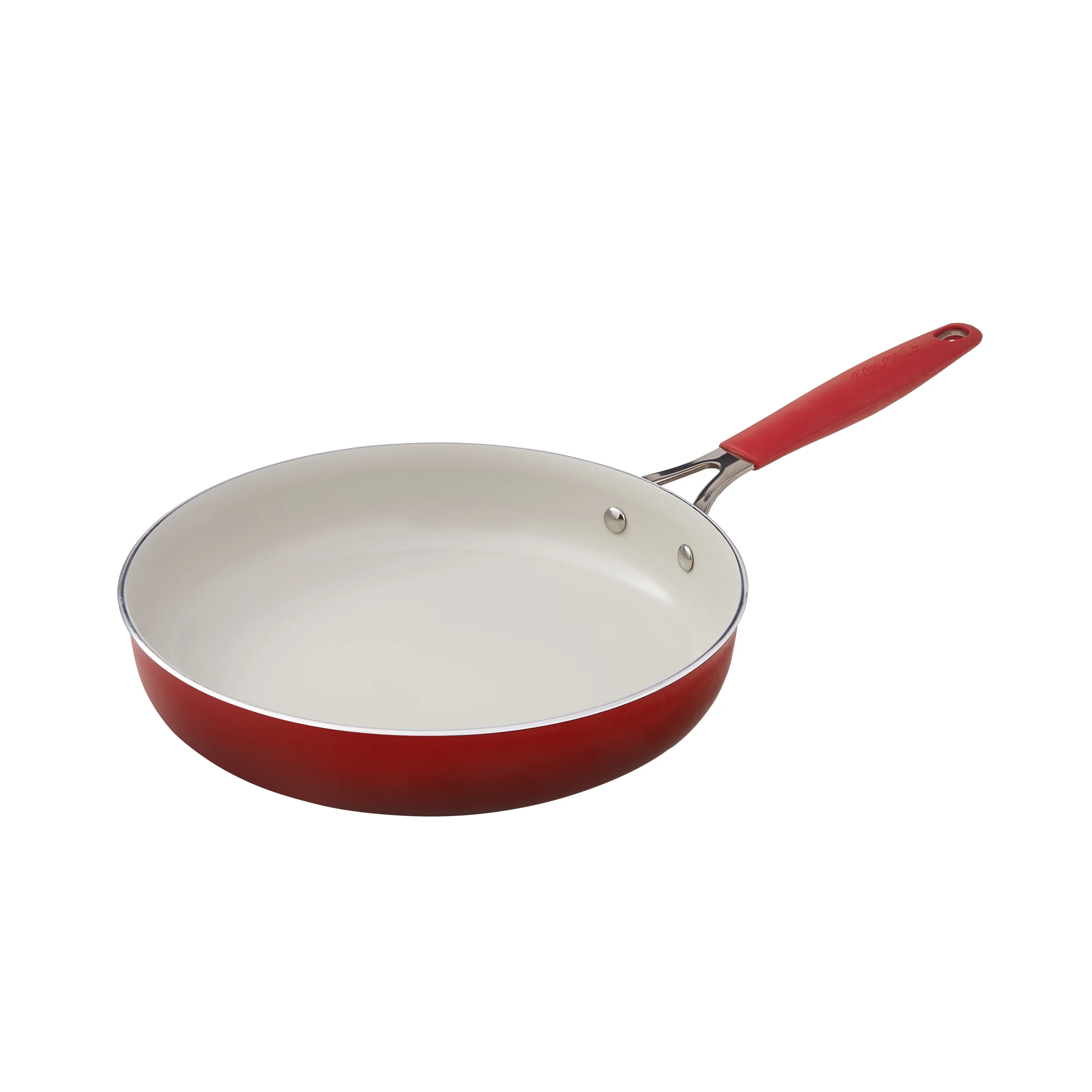 The Pioneer Woman 25 Piece Ceramic Nonstick Aluminum Easy Clean Cookware Set, Ombre Red