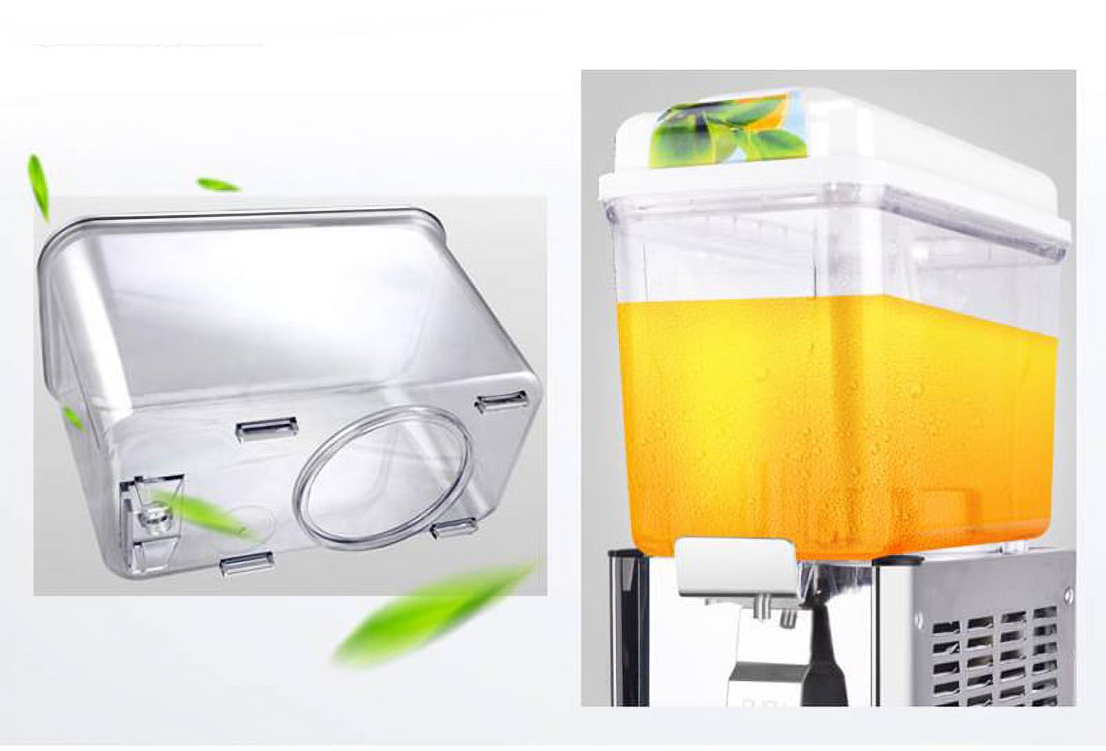 INTSUPERMAI Commercial Self-service Cold Juice Beverage Refrigerated Machine Drink Dispenser Single Cylinder Cafeteria Restaurant 12L