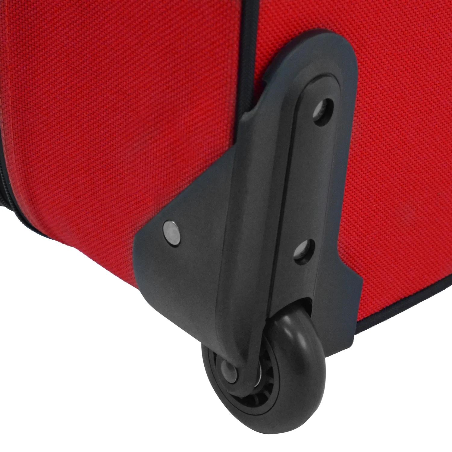 U.S. Traveler Rio Rugged Fabric Expandable Carry-on Luggage, 2 Wheel Rolling Suitcase, Red, 2-Piece