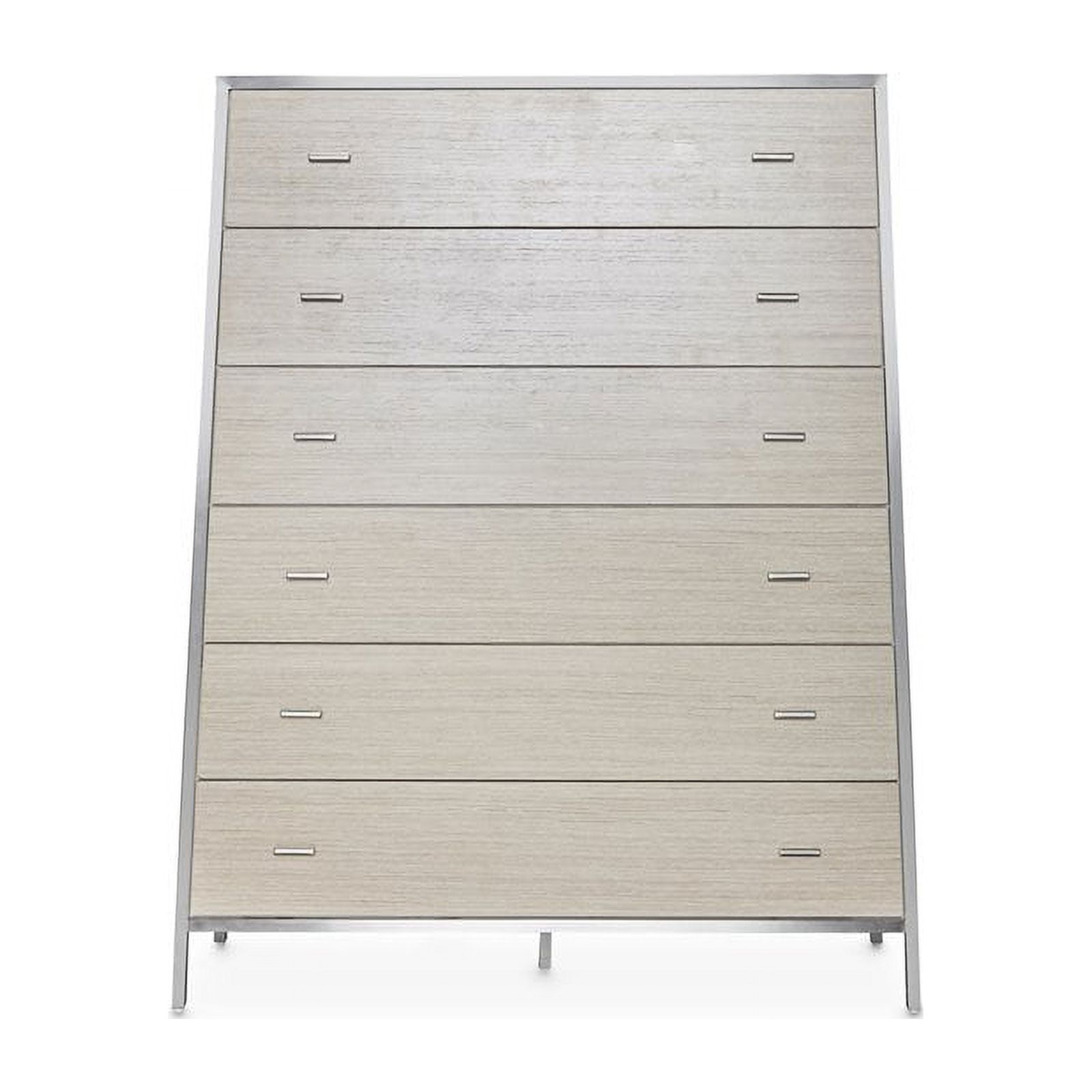 Michael Amini Silverlake Village 6-Drawer Wood & Metal Chest in Washed Oak