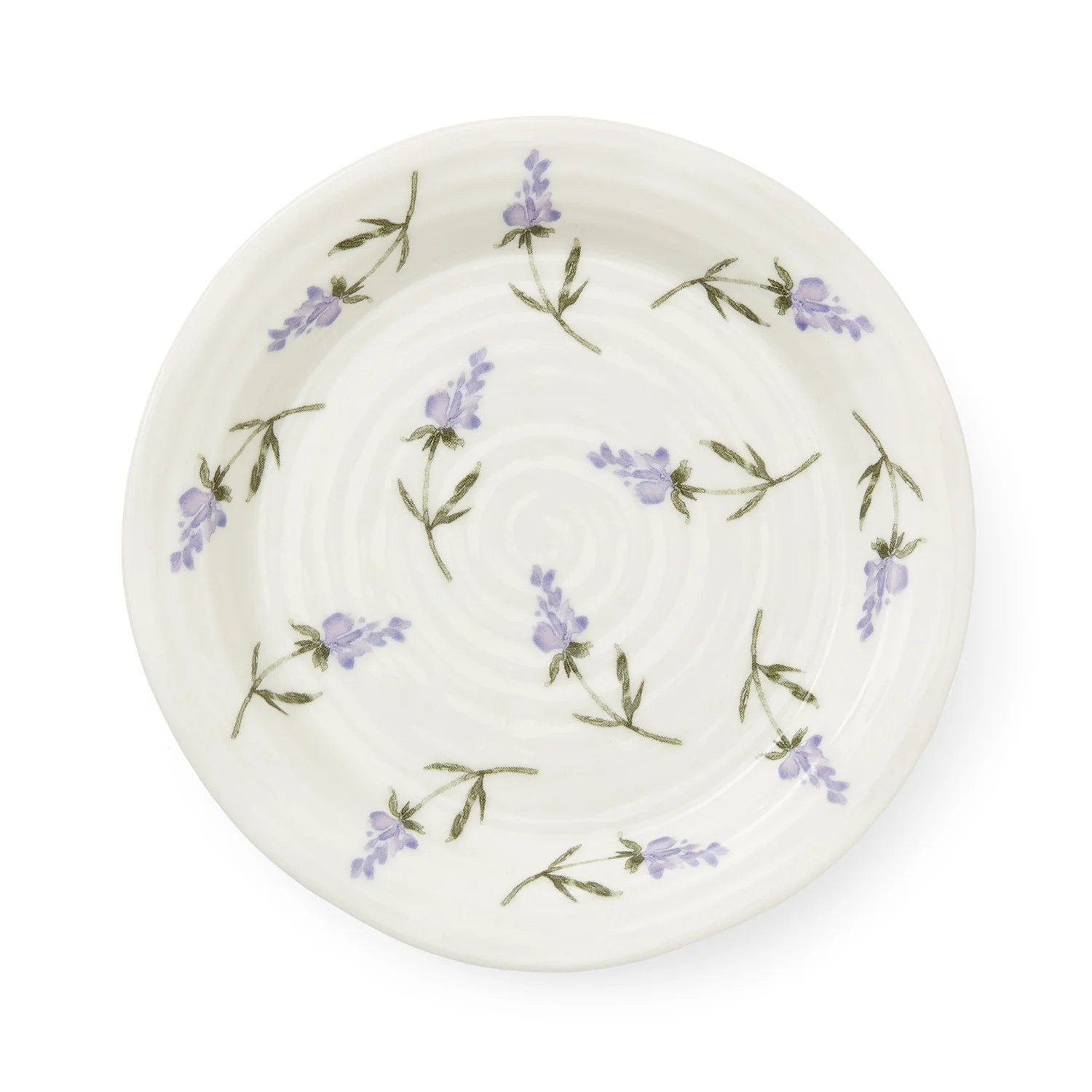 Portmeirion Sophie Conran Lavandula Side Plate Set of 4, Porcelain Dessert, Appetizer, Small Dinner and Salad Plate, Microwave and Dishwasher Safe Dinnerware, 6-Inch Diameter