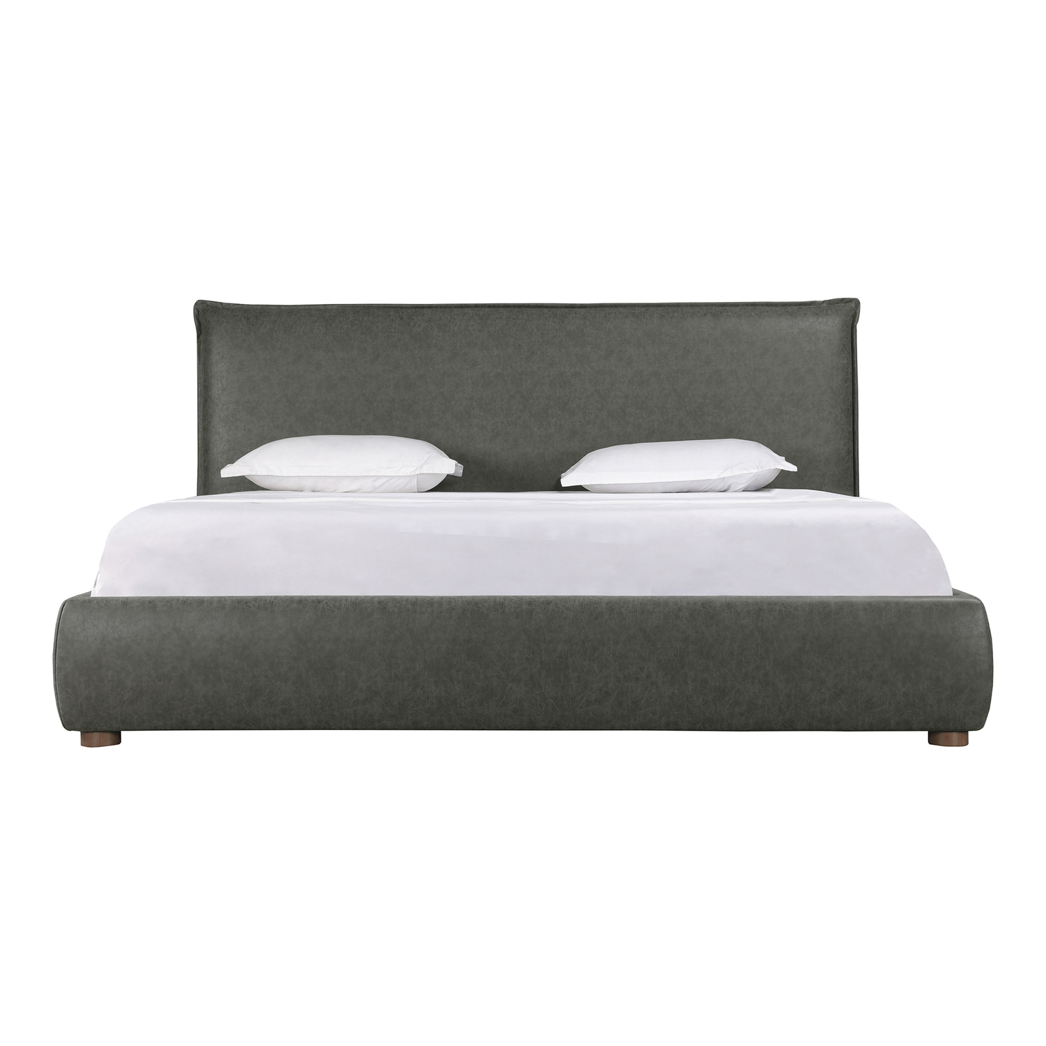 Moe's Home Collection Luzon Queen Bed Slate Vegan Leather