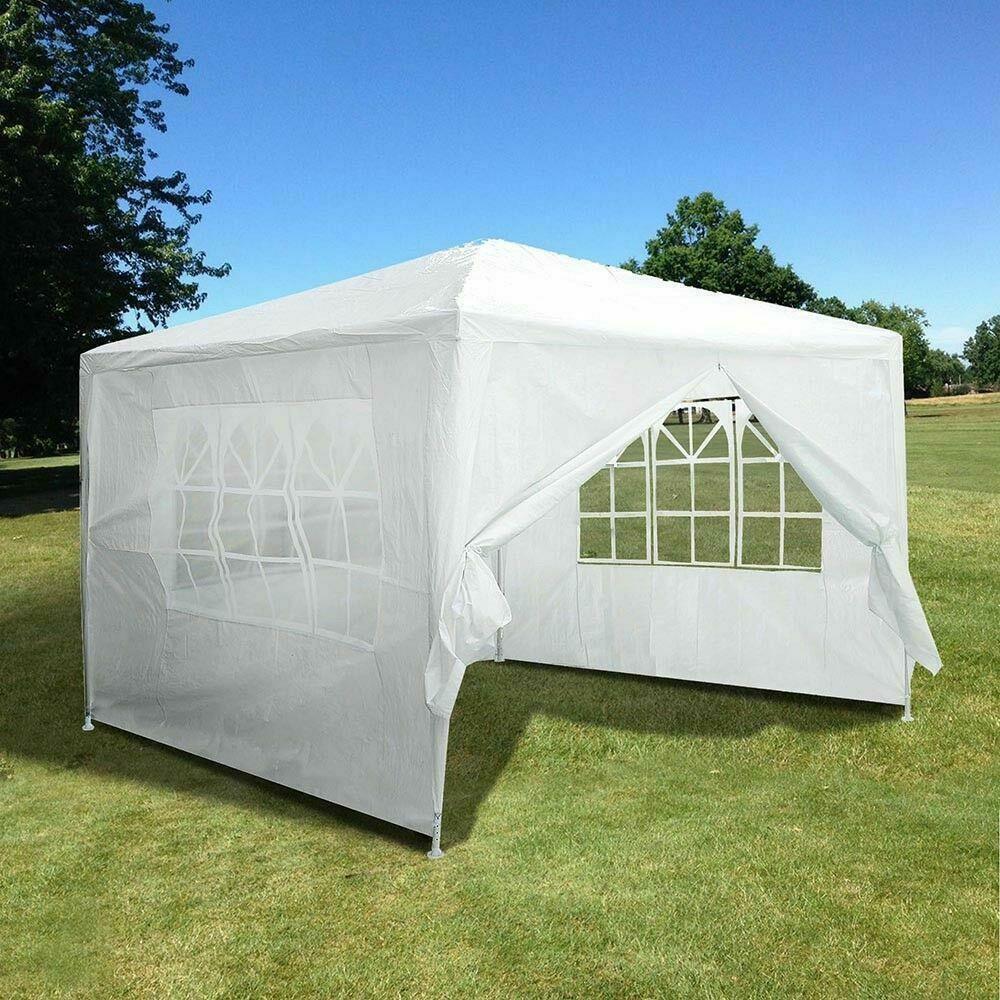 Party Tent Outdoor Heavy Duty Gazebo Wedding Canopy + 4 Removable Walls 10'x10'