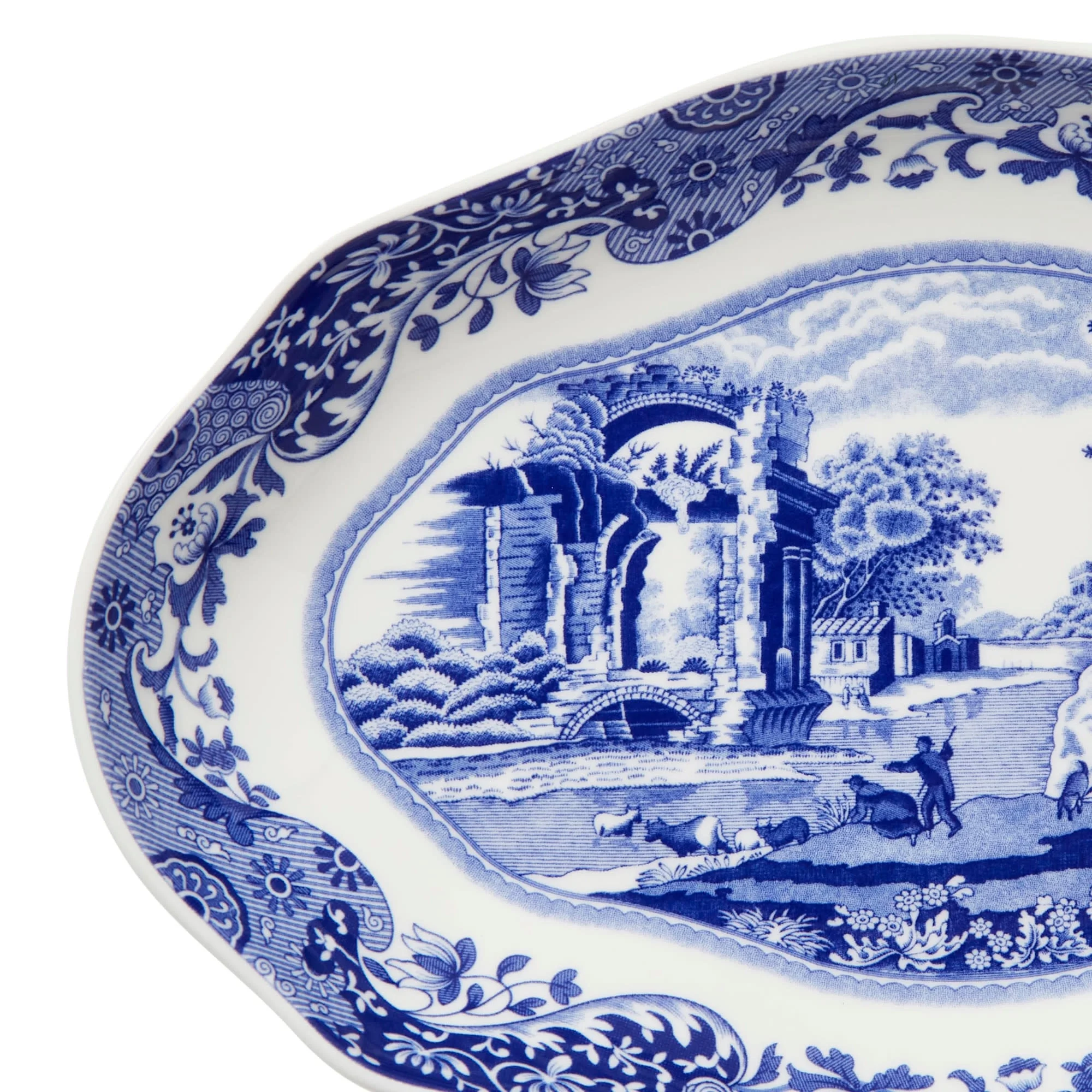 Spode Blue Italian Pickle Dish, Blue/White