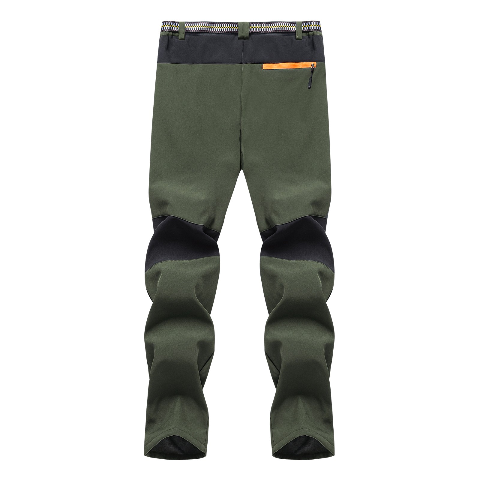 Jtckarpu ELA Mens Snow Ski Pants Outdoor Waterproof Windproof Ultra Cozy Velvet Lined Softshell with Zipper Pockets & Belt