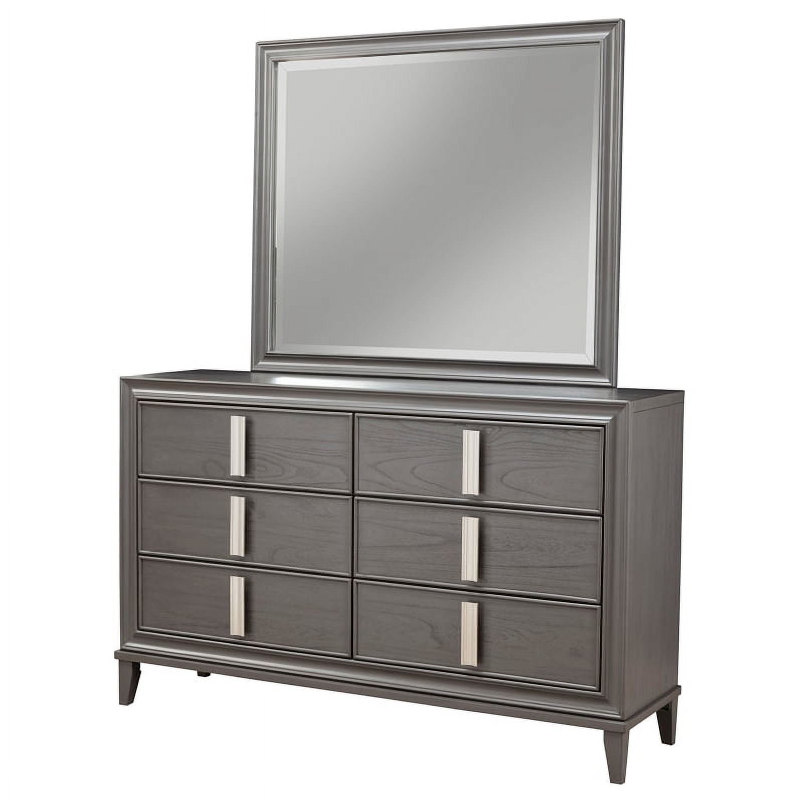 Home Square 3-Piece Set with 6 Drawer Dresser & 2 Nightstands in Dark Gray