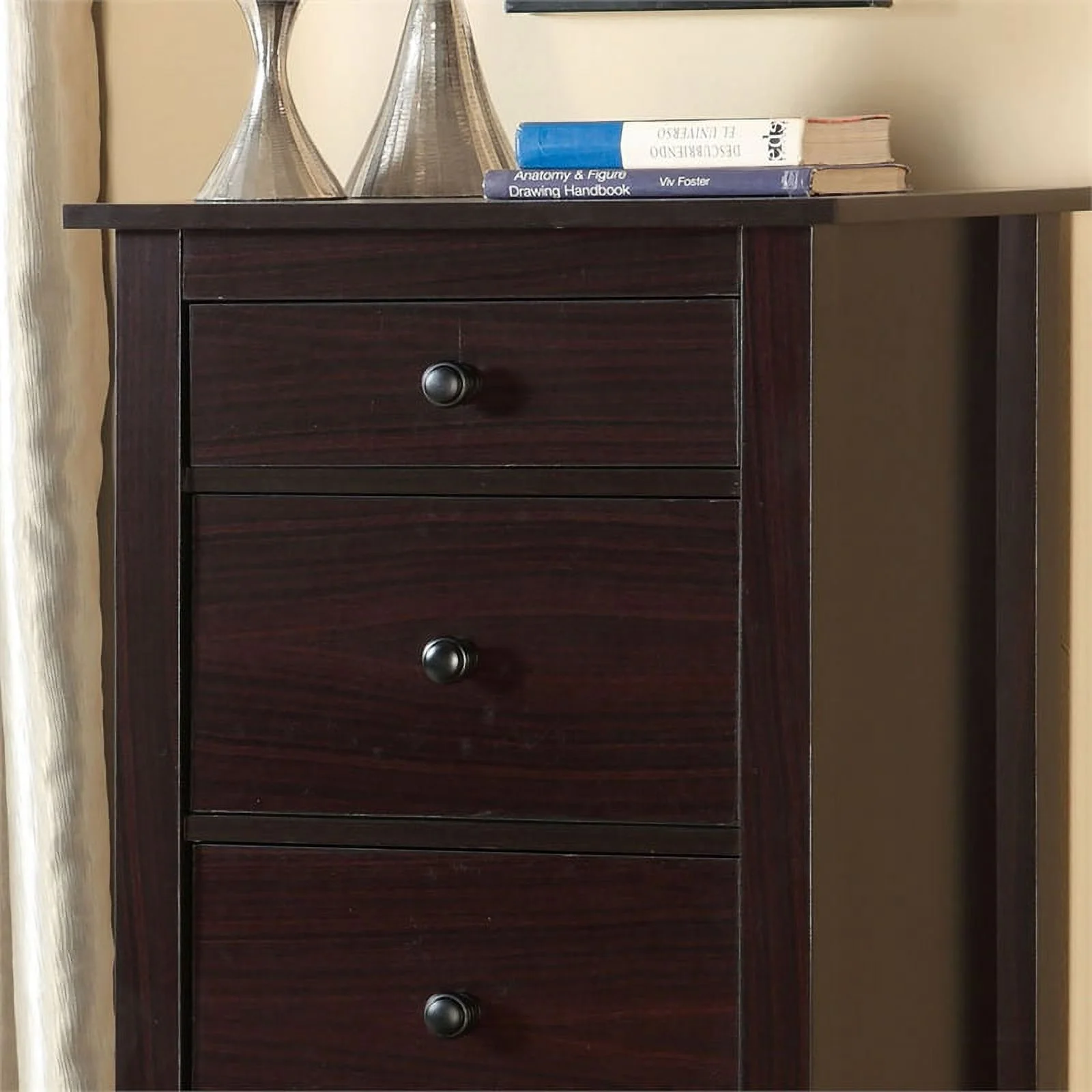 Furniture of America Weller Transitional Wood 5-Drawer Accent Chest in Espresso