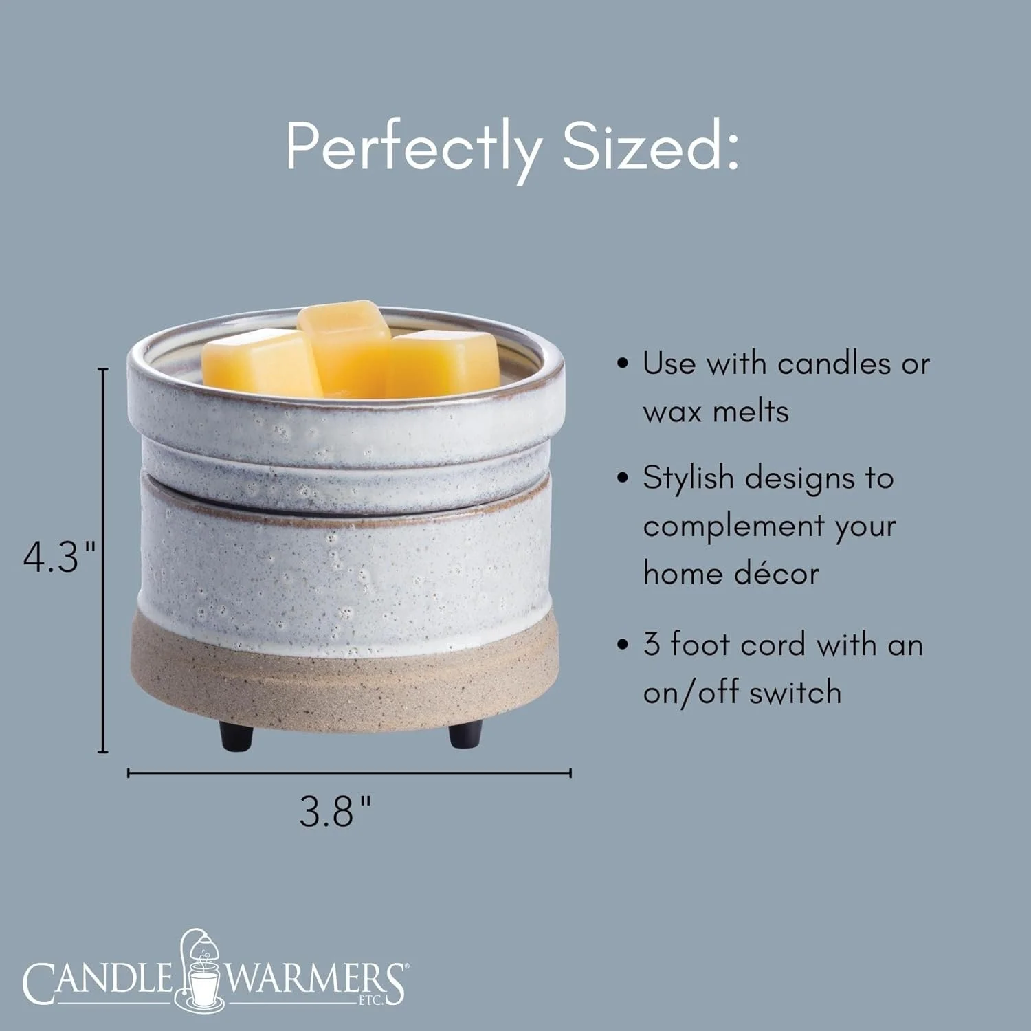 2-in-1 Fragrance Warmers, Rustic White