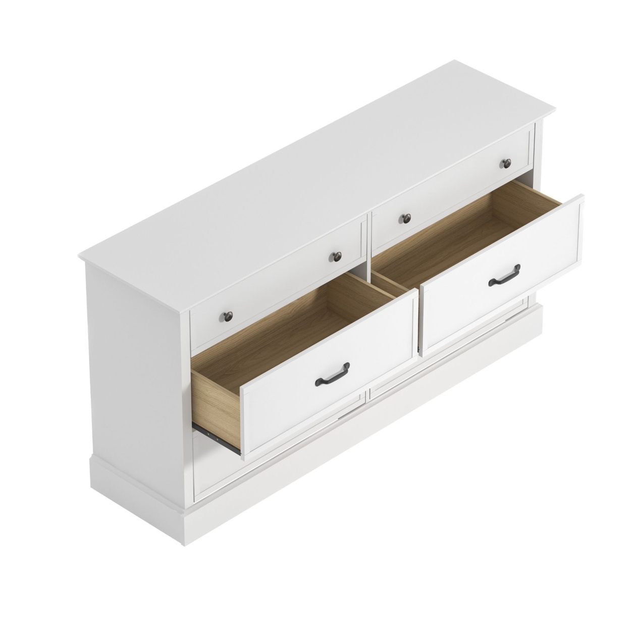 Xylon 6-Drawer White Dresser (31.1
