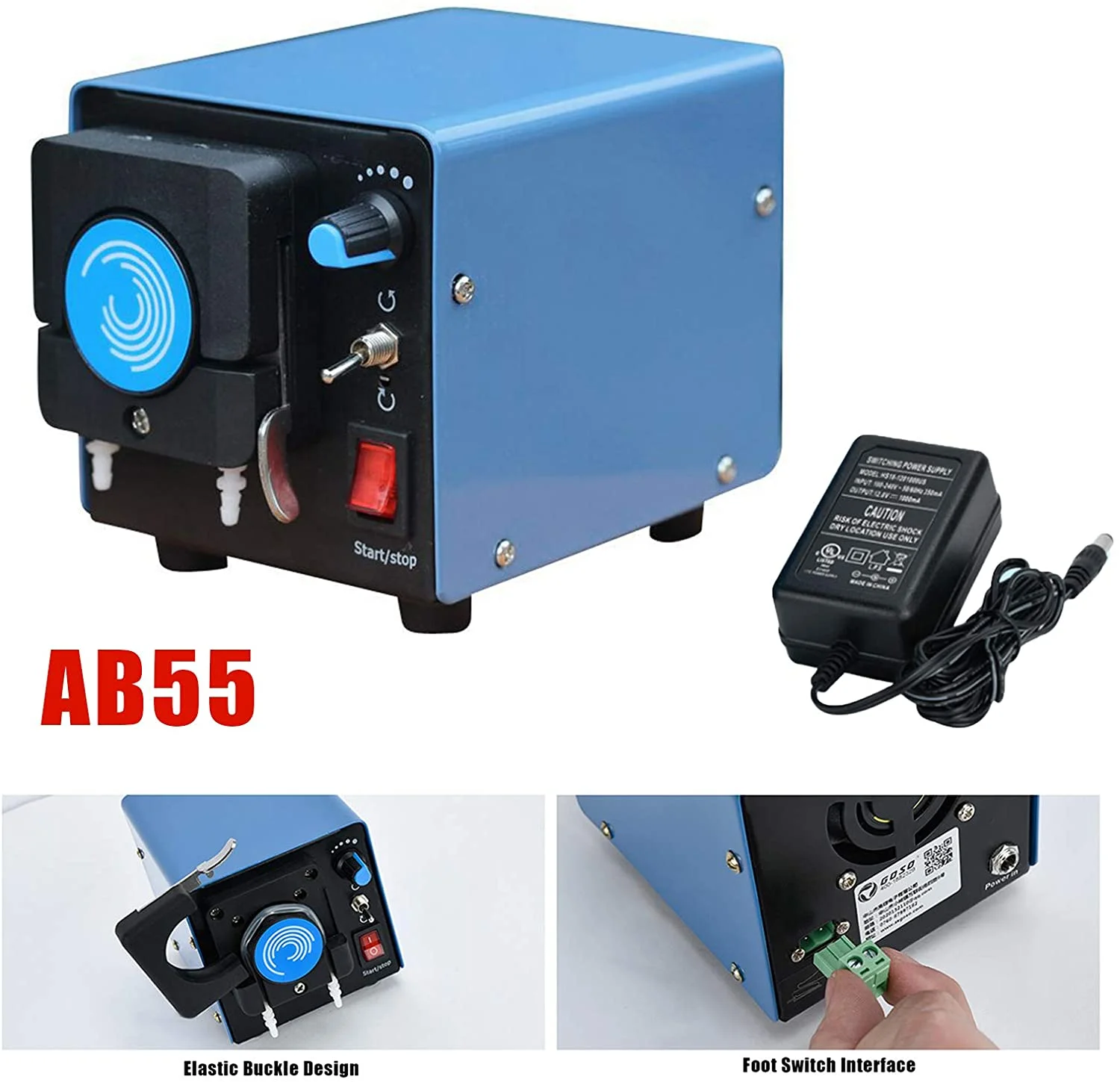 0-140ML/Min Anti Corrosion Stepper Motor Adjustable Peristaltic Liquid Pump Vacuum Pump Strong Suction Pump  Adjustable Flowing Rate for Detergent Delivery