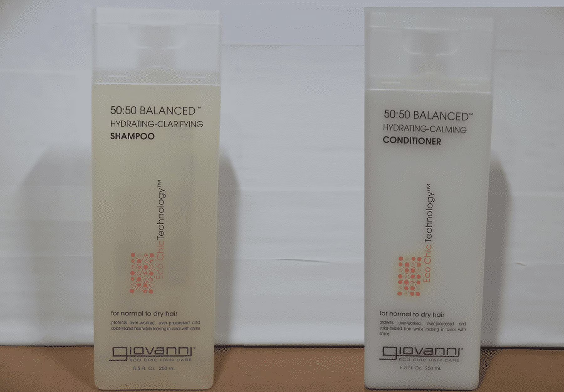 Giovanni 50:50 Balanced Hydrating Clarifying Shampoo & Hydrating Conditioner, 8.5 oz Set
