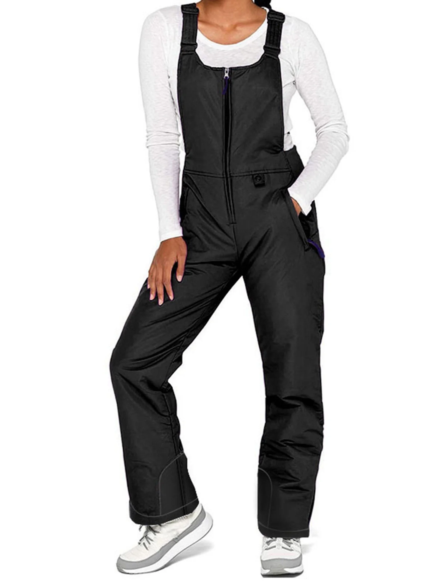 Listenwind Womens Insulated Waterproof Ski Snow Bib Overalls Winter Snowboard Pants Adjustable Shoulder Strap Jumpsuits