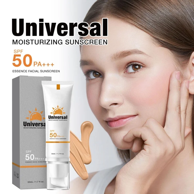 Tinted Sunscreen for Face, Protector Solar Con Color, Universal Protector, SPF 50 PA+++, Hydrating, No Sticky Refreshing, Not Harm Residue for All Skin Type and UV Defense (3 Pcs)