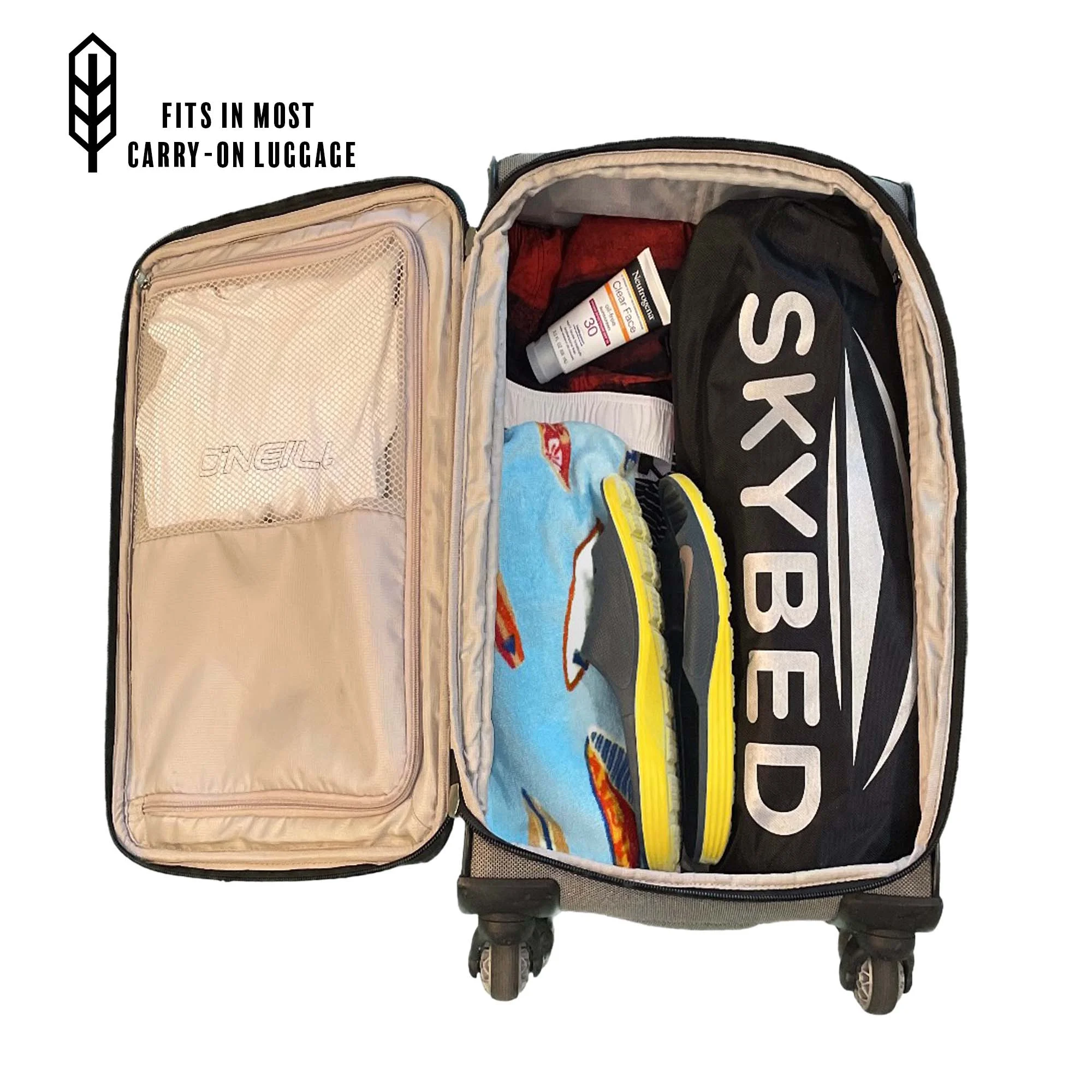 Sun Shelter Beach Shade Canopy by SkyBed, UPF 50+, Durable, Lightweight, 2-Pole, XL, Hawaiian Blue