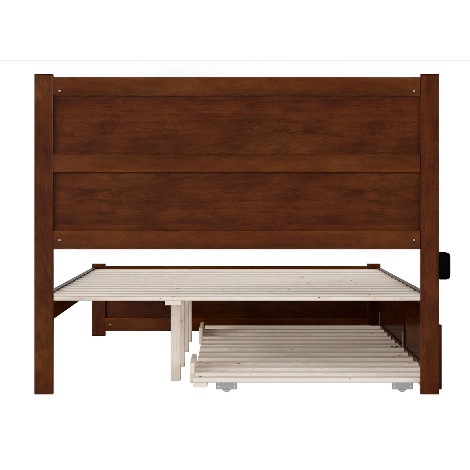 AFI NoHo Wood Queen Bed with Footboard/Twin XL Trundle in Walnut