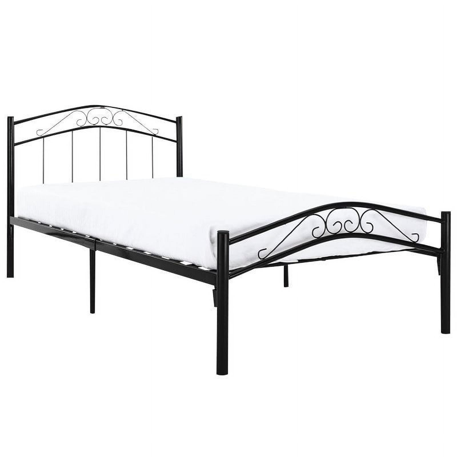 Hawthorne Collection Twin Metal Bed in Black