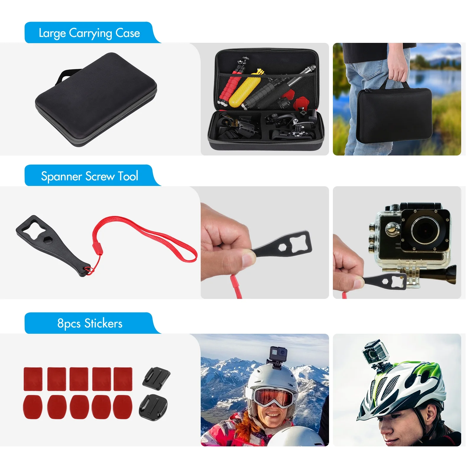 Camnoon Camera Mount Kit,Camera Set 11 Camera Kit Compatible Set 11 10 Camera Kit 10 9 8 11 10 9 7 6 5 9 8 Max Camera Kit Compatible 11 60-in-1 Camera 8 Max 7 Compatible 11 10 Max 7 6