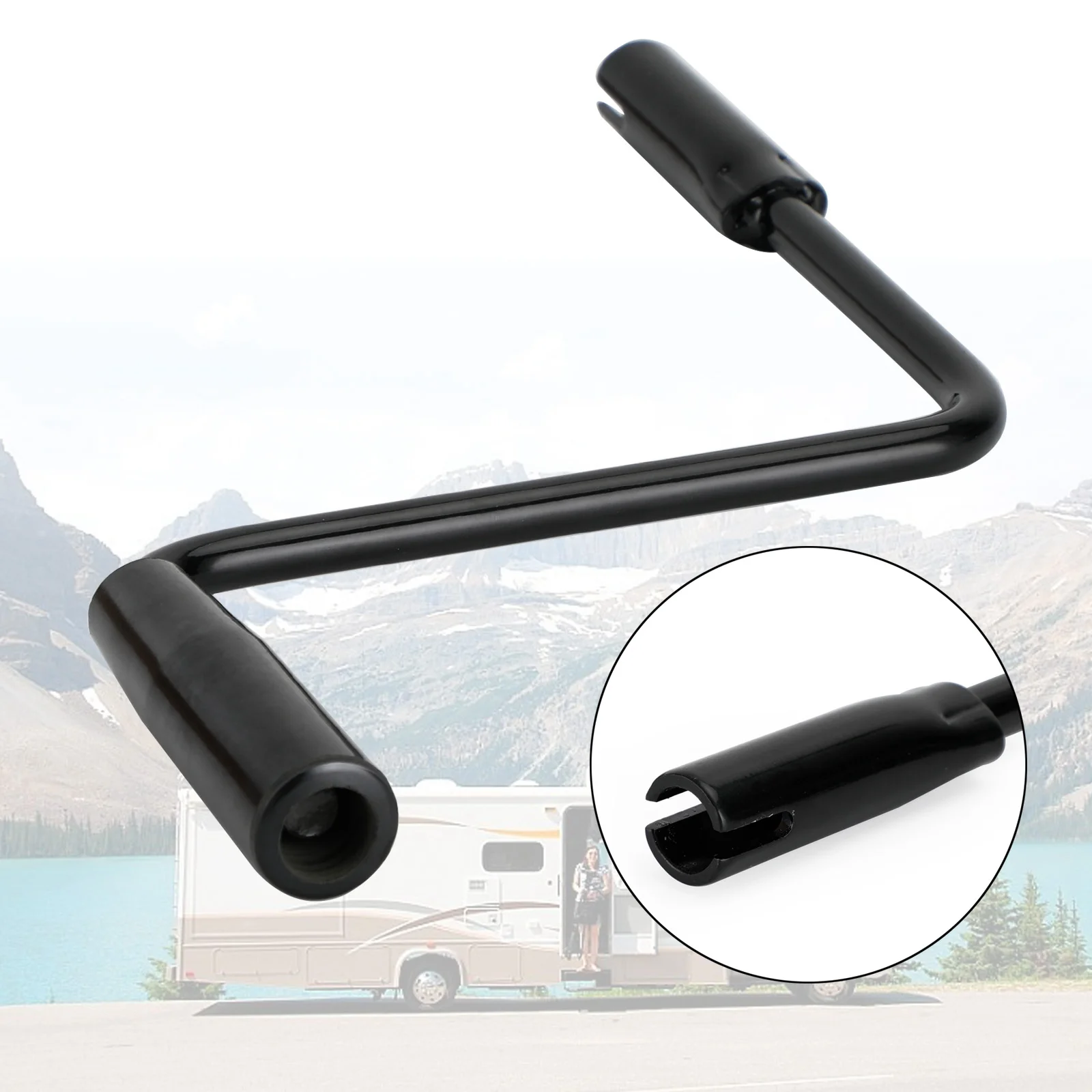 Pop Up Camper Crank Handle Caravan RV Camping Canopy Rocker Black