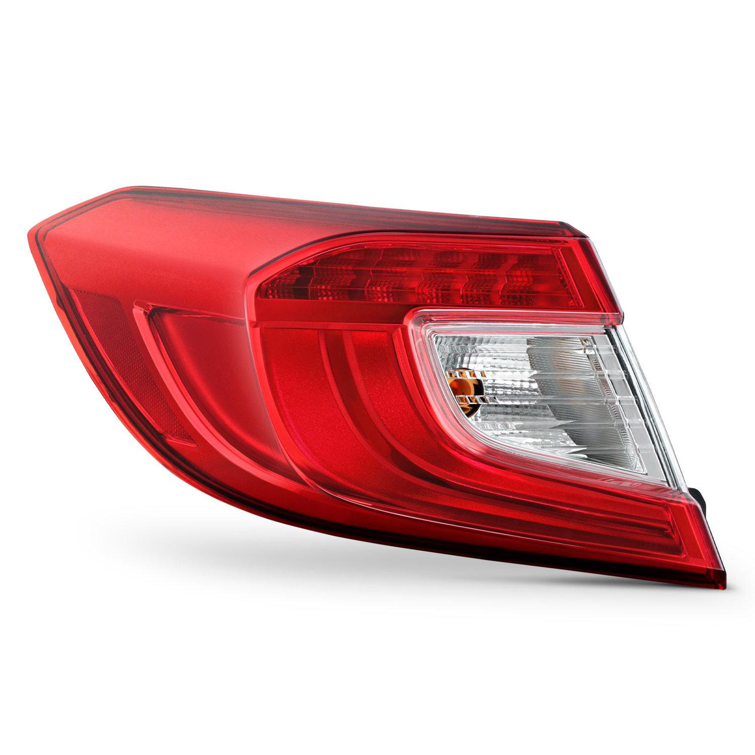 AKKON - Fits 2018-2022 Honda Accord Sedan LED DRL Running Chrome Red Clear Tail Light Brake Lamp Outer Driver Left Replacement