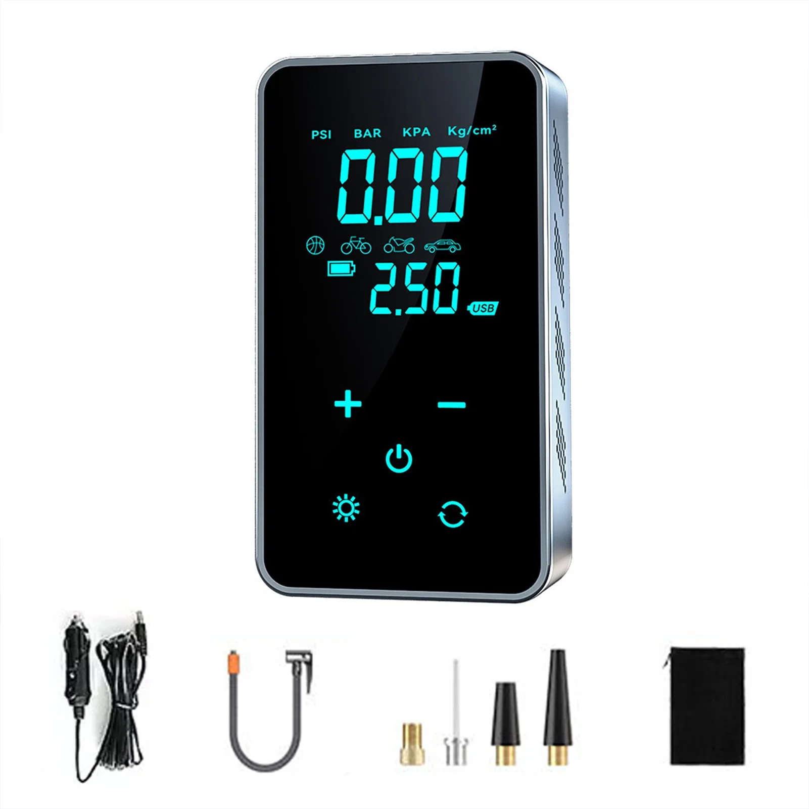 OWSOO ST-9616A Full-Touch-Screen Vehicle-Mounted Air Pump Portable Air Pump for Automobile Air Compressor Electric Tire Inflator