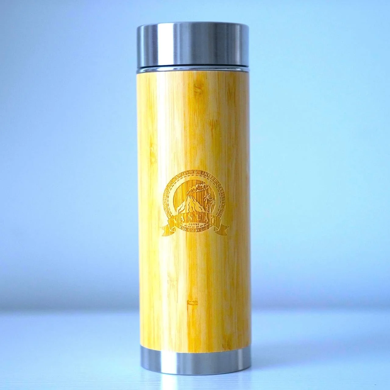 BAMBOO CRAFT THERMOS Cup Double Wall Vacuum Coffee Tumbler Tea Mug Handle Insulated Stainless Steel Water Beverage Bottle Dispenser Slate Matte Para Caf&eacute; Collection