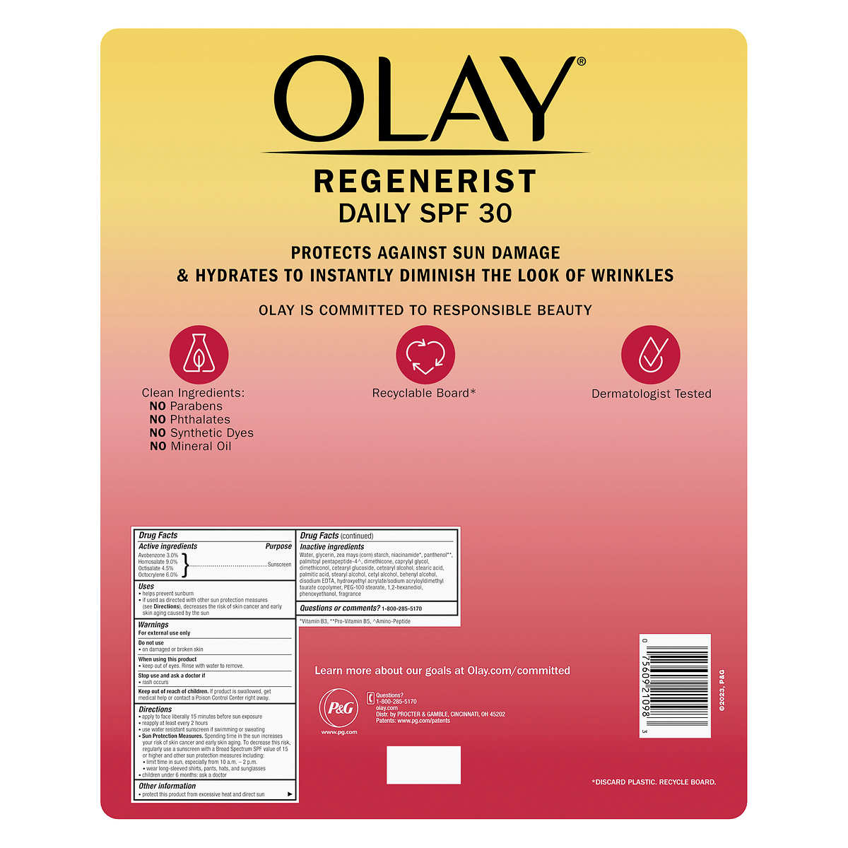 Olay Regenerist Facial Moisturizer SPF 30 1.7 Fluid Ounce (Pack of 2)