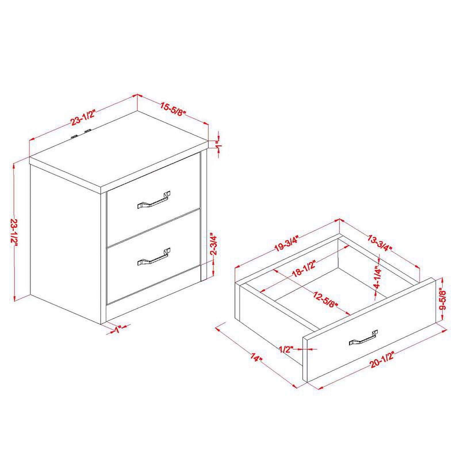 Bowery Hill 3pc Farmhouse Wood Bedroom Set - Queen + 2 Nightstand in Walnut