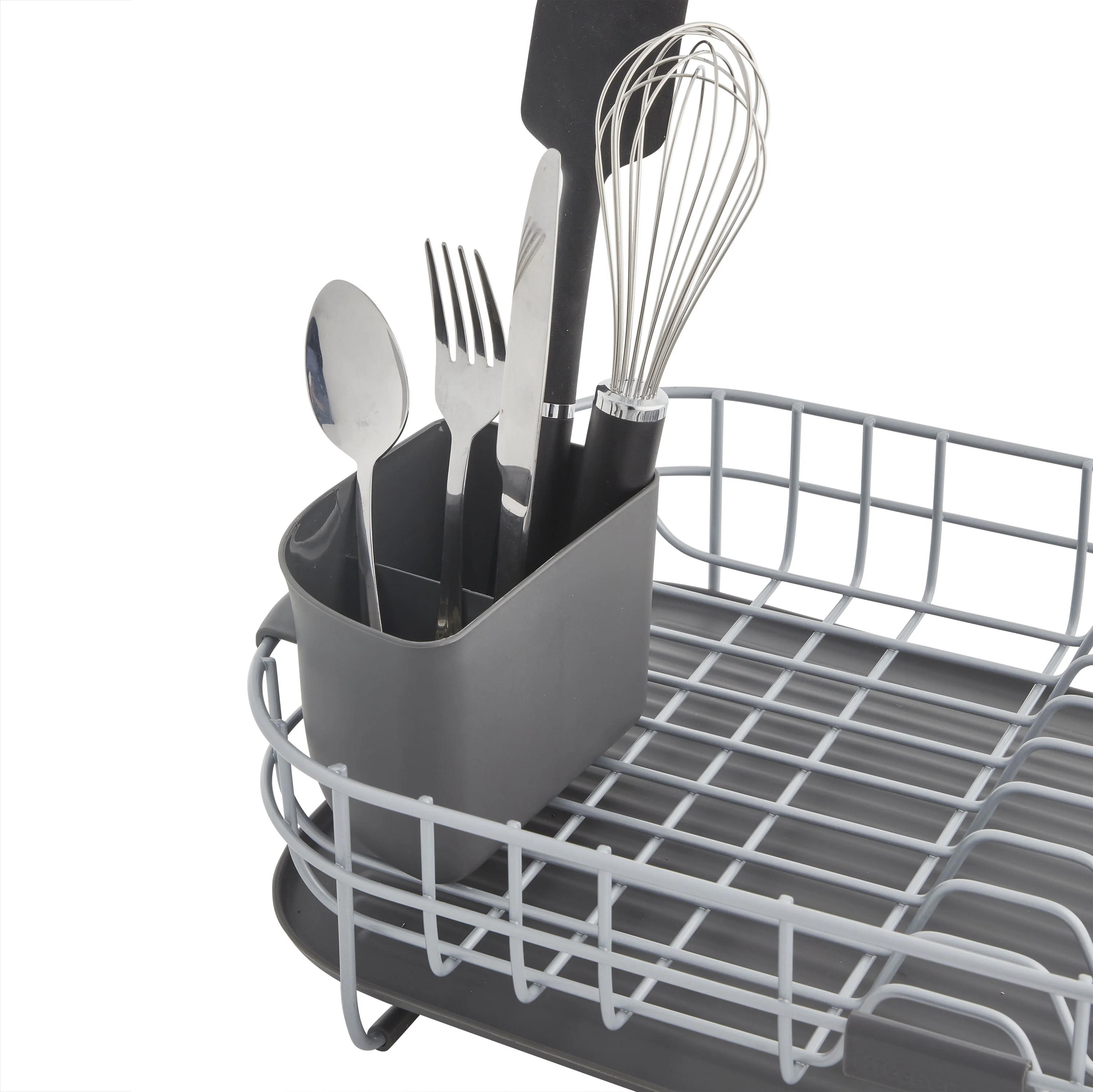 Kitchenaid Low Profile Powder Coated Dish Drying Rack in Charcoal Gray