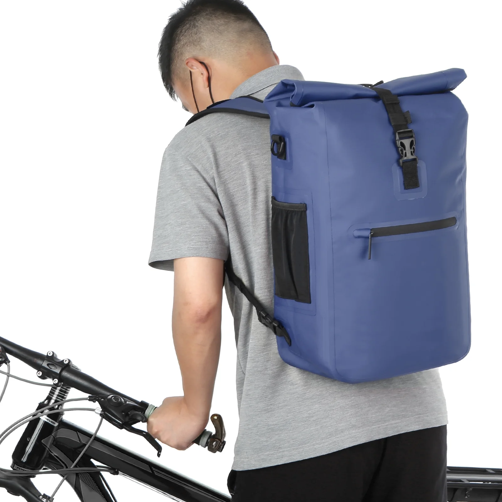 GoolRC 3-in-1 Waterproof Bike Pannier Rear Rack Bag Shoulder Bag Cycling Commuting Bag Pack with Laptop Compartment