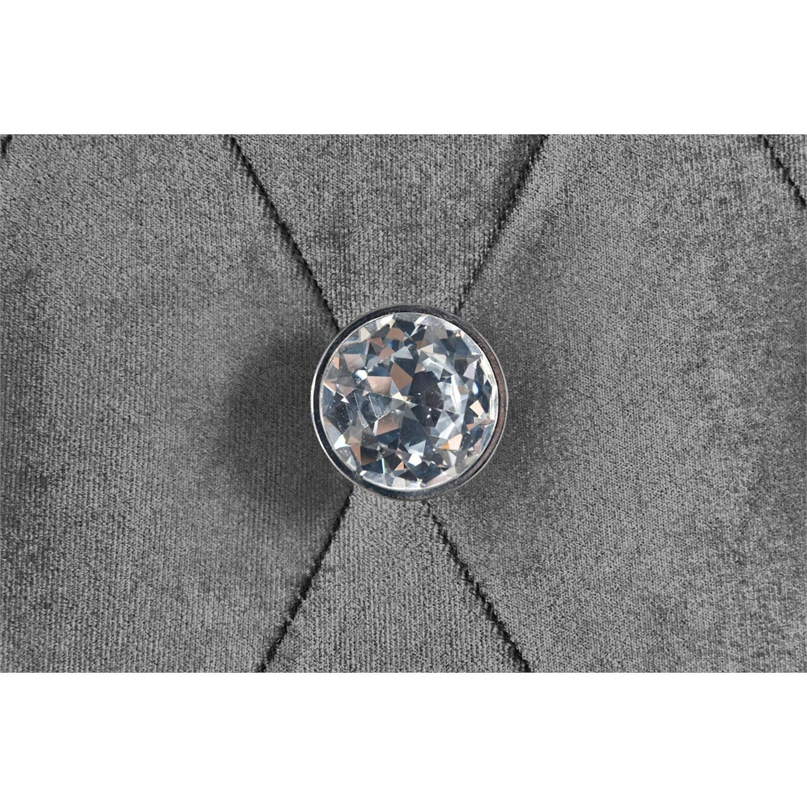 Maklaine 4-Piece Velvet Upholstered Eastern King Bedroom Set in Gray