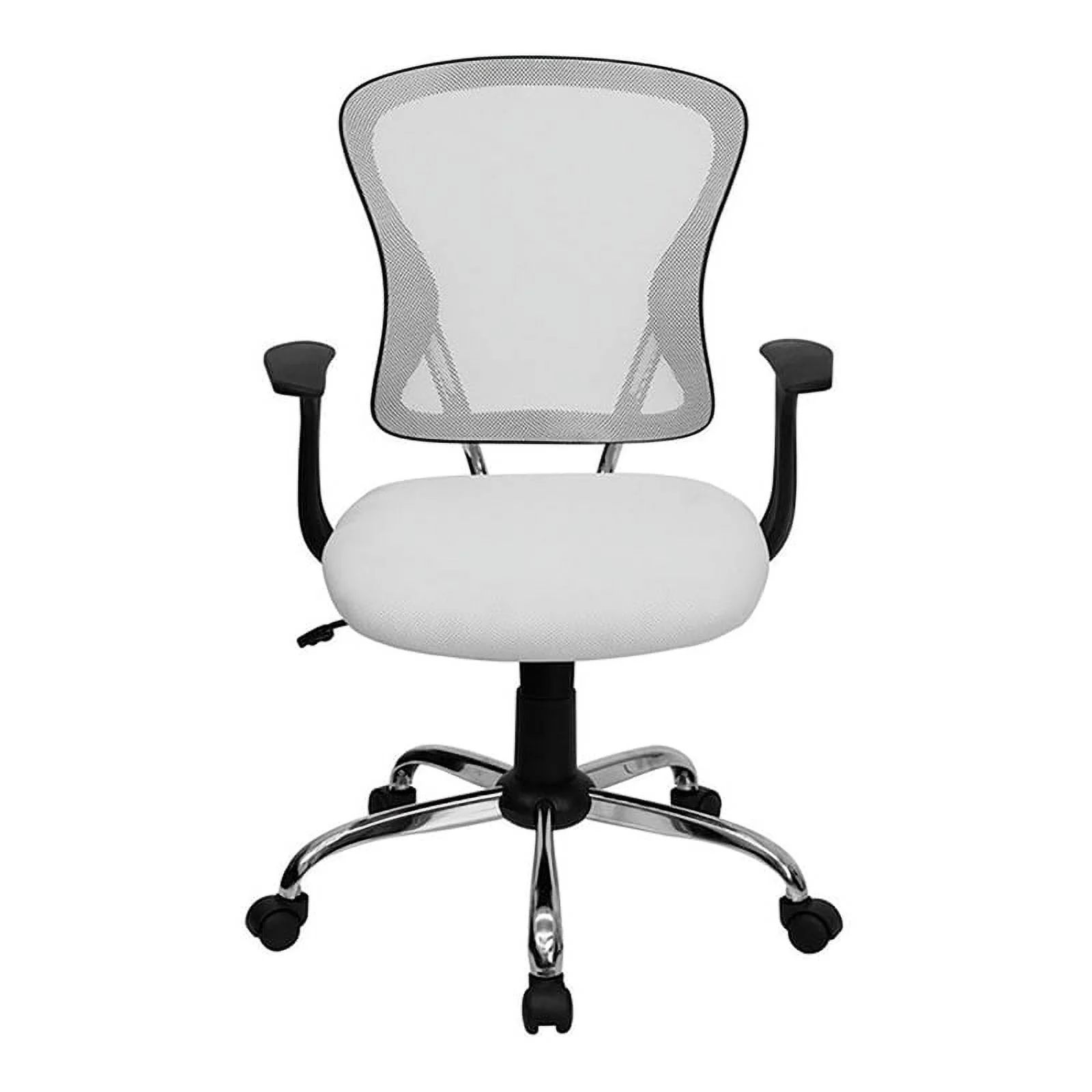 Scranton & Co Modern Mesh Fabric Mid-Back Office Chair in White