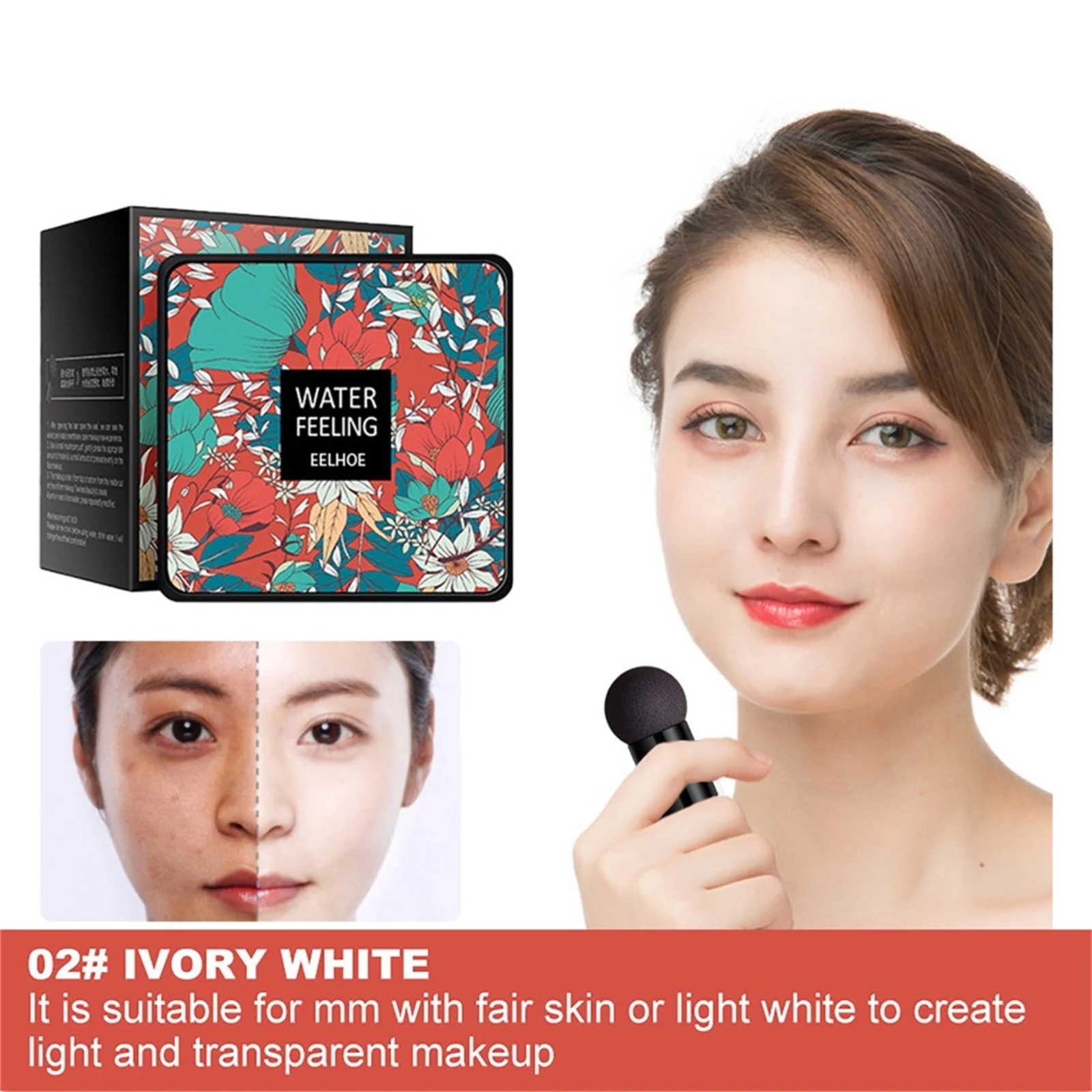 Toyfunny Mushroomhead Air Cushion BB-Cream Flaw'less Foundation Waterproof Makeup 2pc*20g