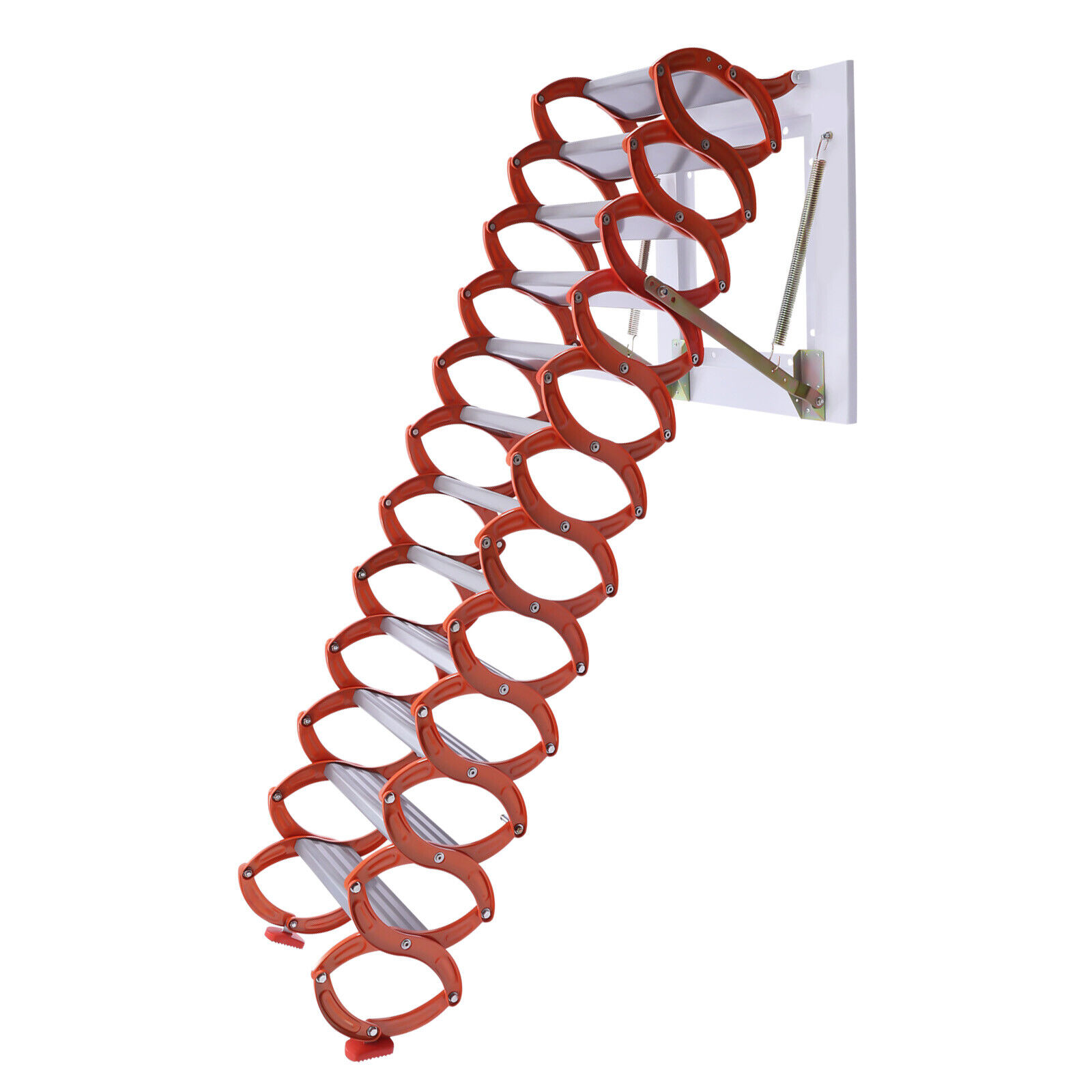 TFCFL Attic Ladder Loft Stairs Steps Ladder Folding Pull Down Stairs Height 12.5 ft