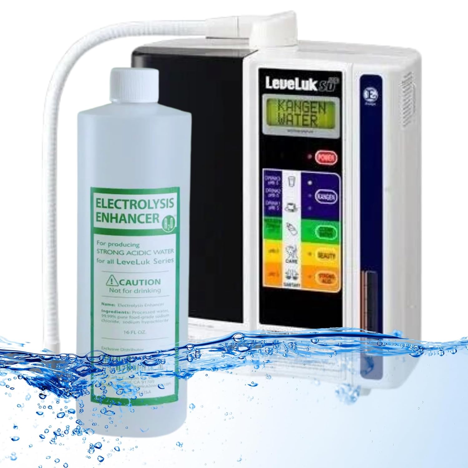 Water - Made In USA, Electrolysis Enhancer 16 FL OZ. (6 Bottles.)