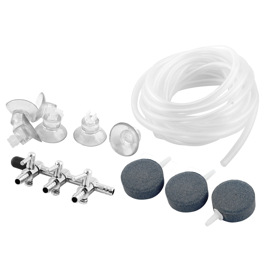 Unique Bargains Aquarium Fish Tank Air Pump Hose Tubing Connector Pipe Valve Accessories  Set