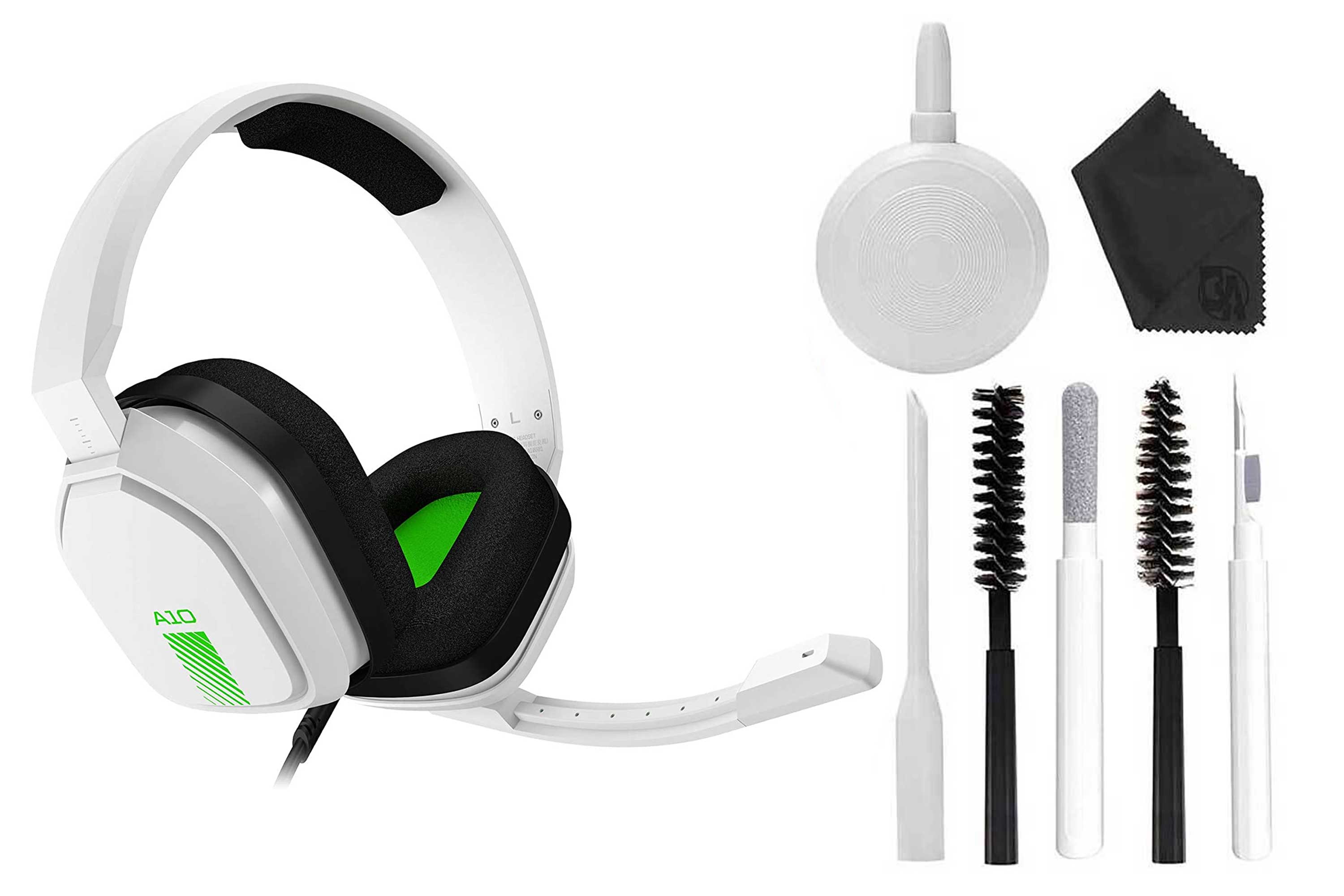 Pre-Owned ASTRO Gaming A10 Wired Gaming Headset, Lightweight and Damage Resistant, 3.5 mm Audio Jack White/Green (Refurbished: Like New)