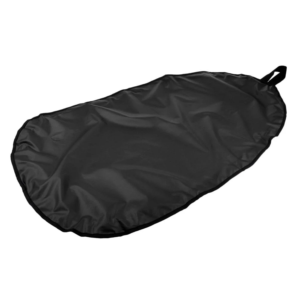 Heavy Duty 300D Oxford Sea Kayak Cockpit Cover Accessories - Waterproof, Dust Protection, Adjustable & Durable - Universal Fit XS Black