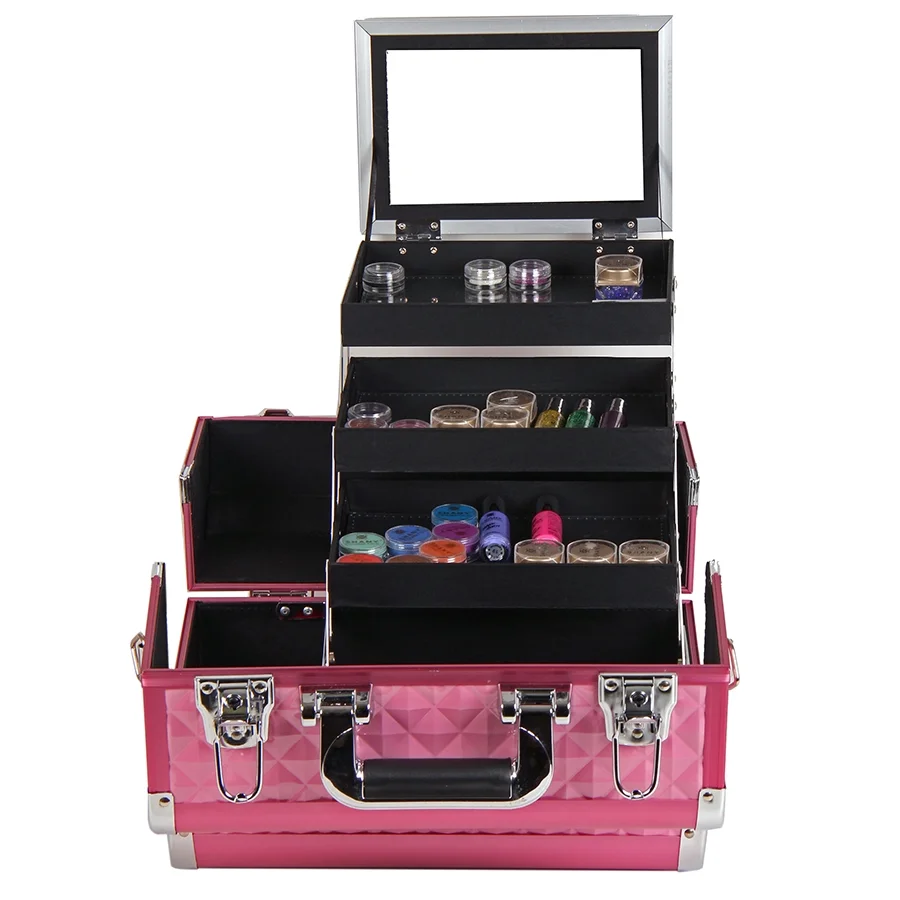 SHANY Fantasy Collection Makeup Artists Cosmetics Train Case - Pink diamond