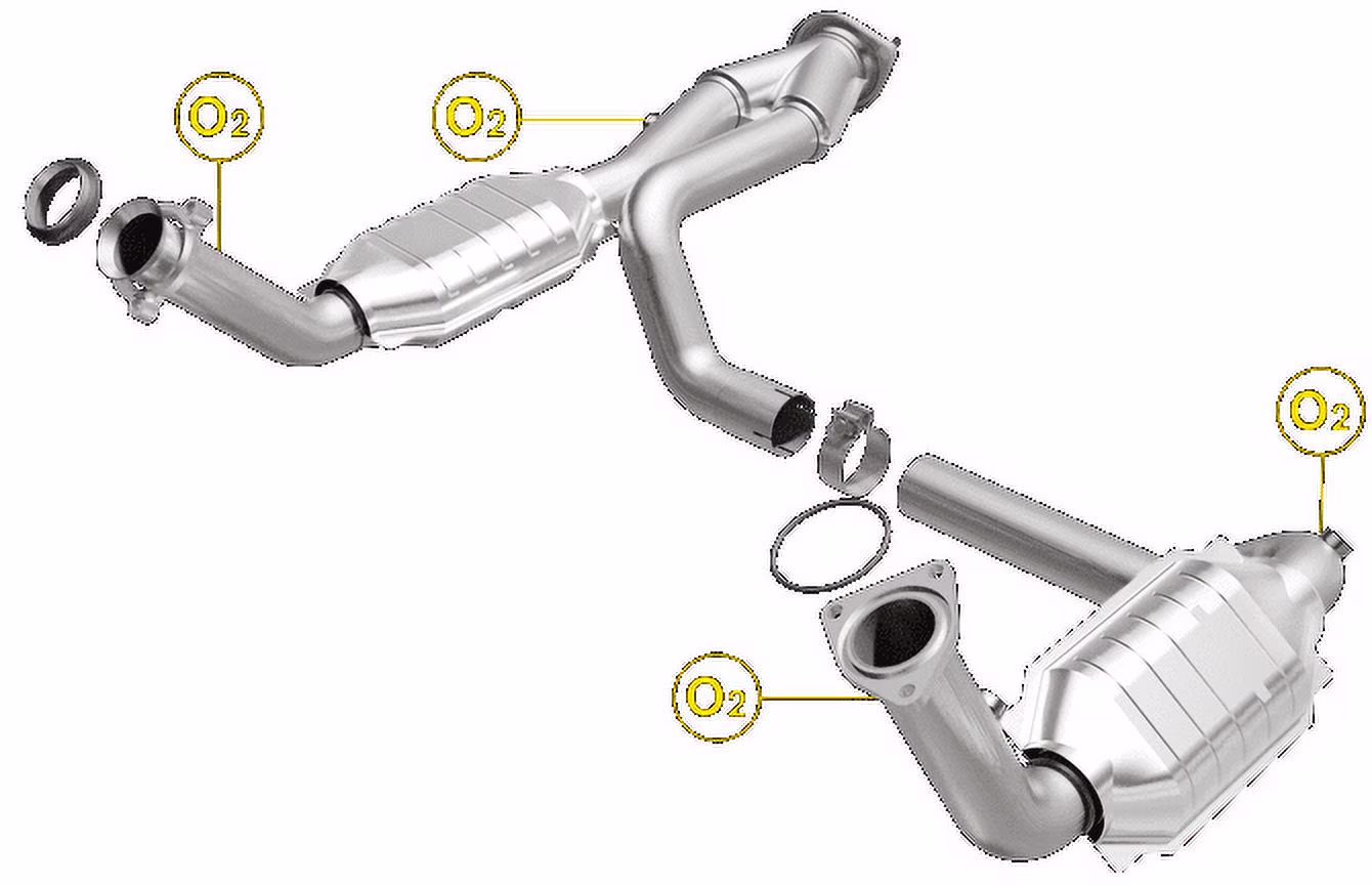 MagnaFlow Conv DF 02-06 Cadillac Truck. 8 5.3L Dual Conv. Y-Pipe Assy 2wd/Chevy Truck 99-07