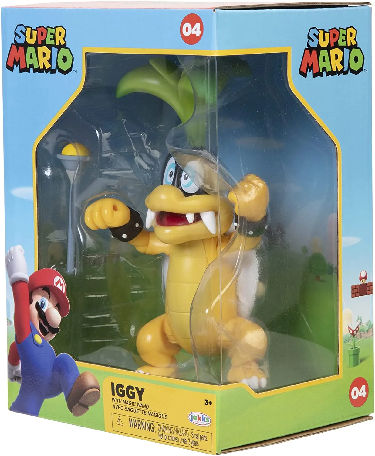 World of Nintendo Super Mario Iggy Action Figure (with Magic Wand)