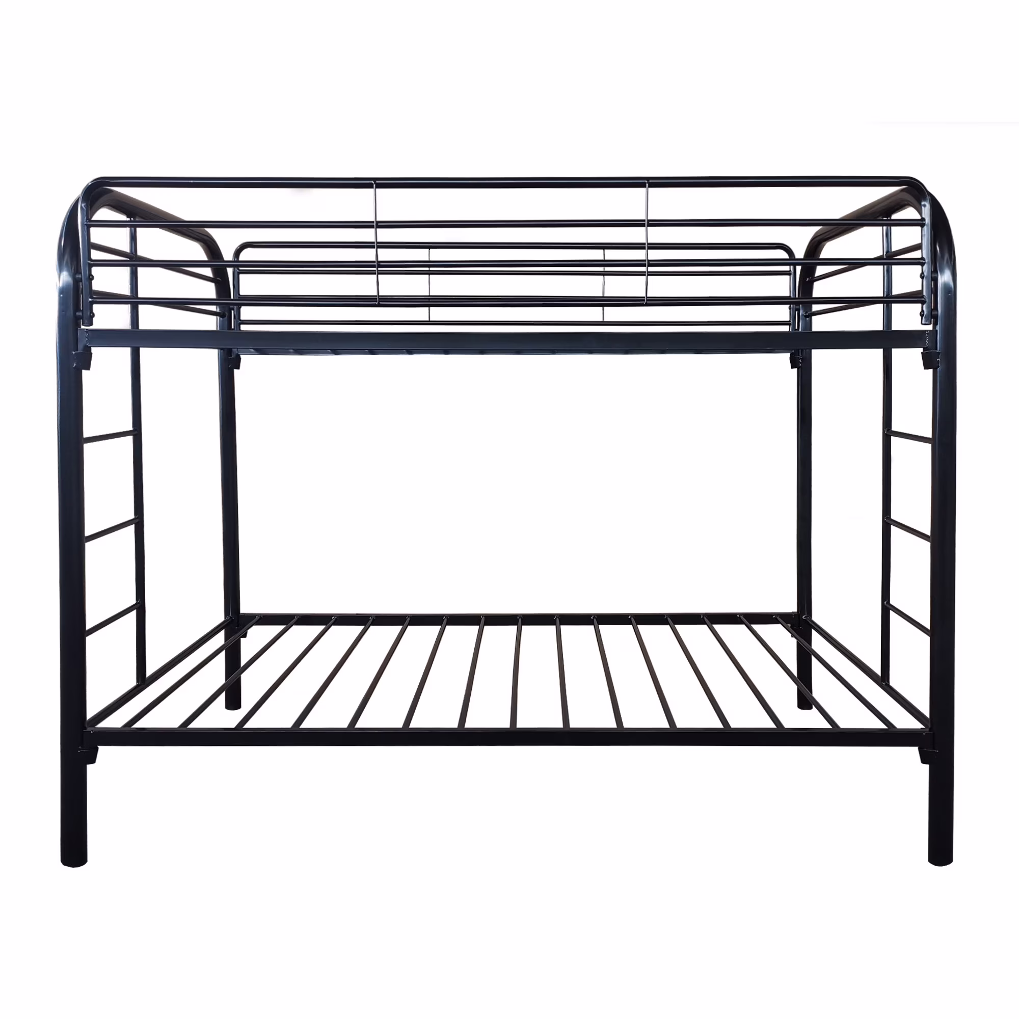 Better Home Products Oasis Twin over Twin Metal Bunk Bed in Black